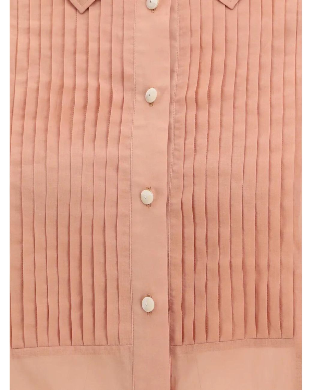 Golden Goose Deluxe Brand White Pleated Bib Over Shirt