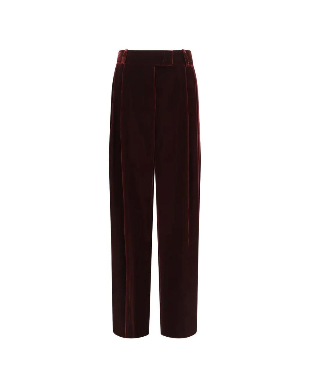 Giorgio Armani Purple Double-Pleat Wide-Leg Trousers