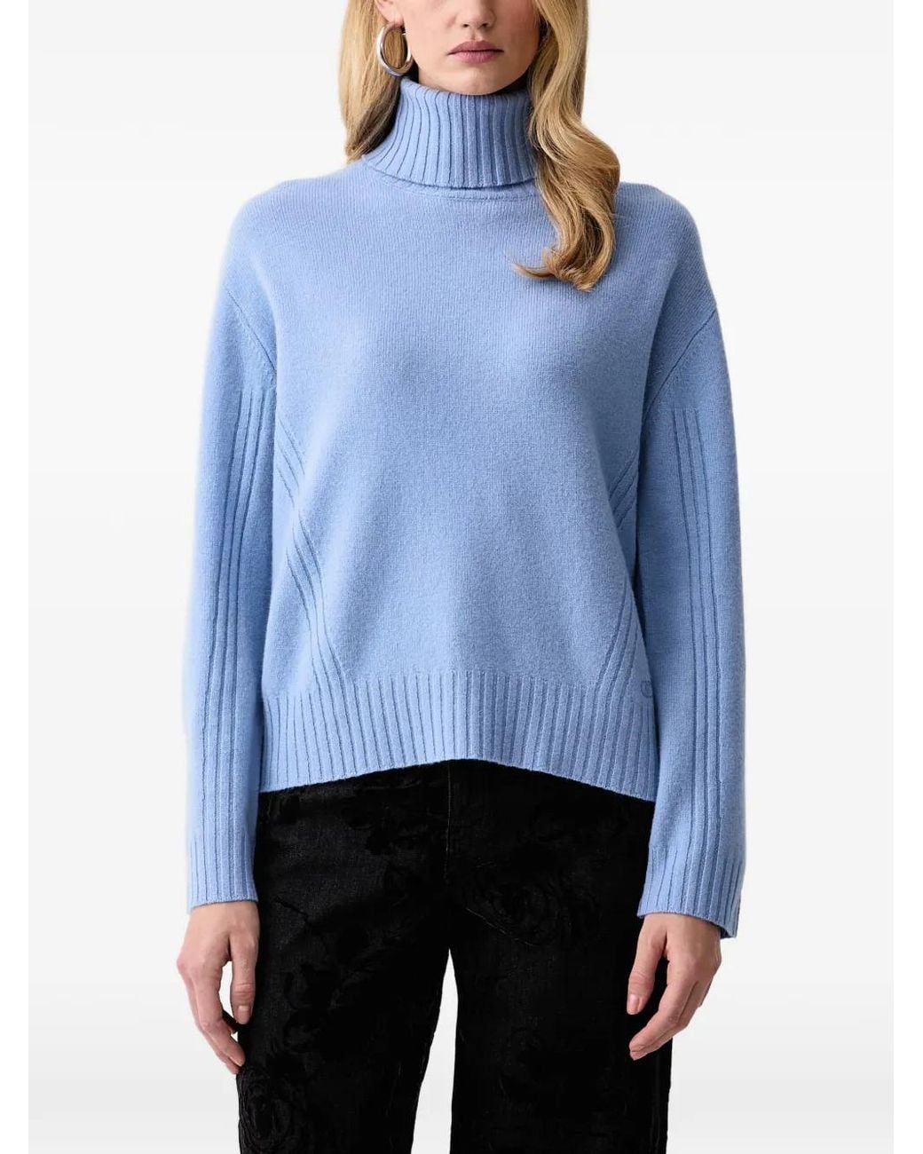 Liu Jo Blue Turtleneck Sweater