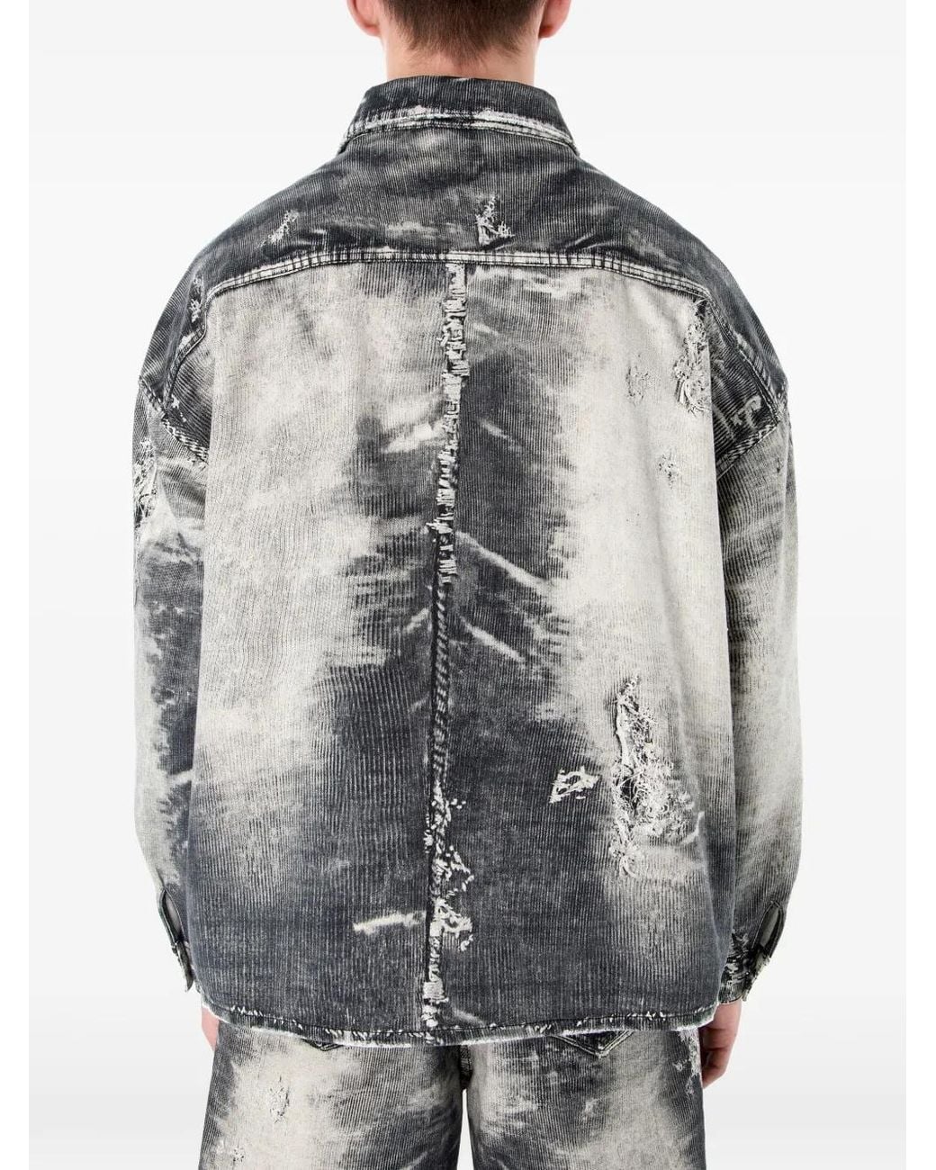 CAMPERLAB Gray Distressed Denim Shirt
