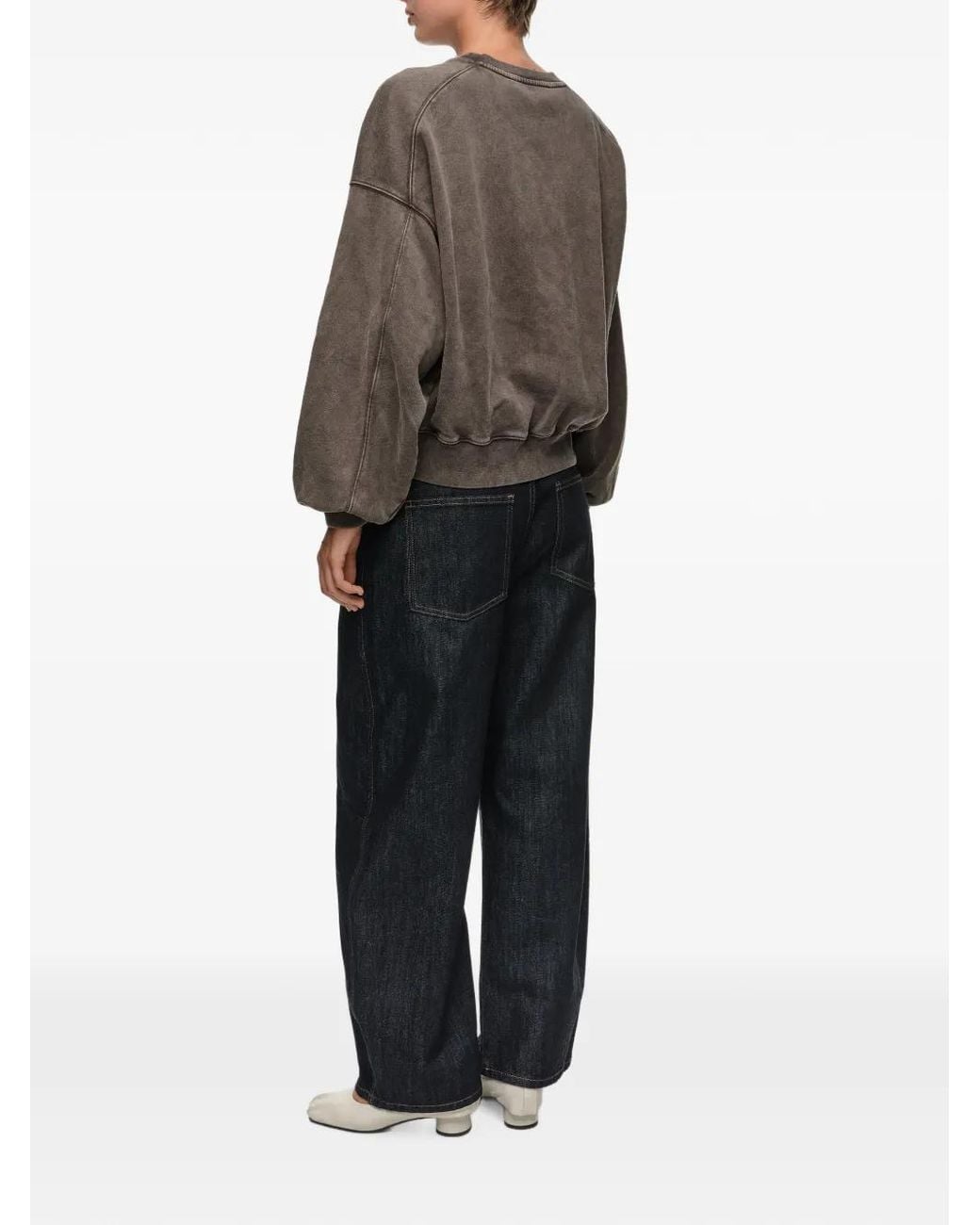 Bimba Y Lola Brown Taupe Balloon Sweatshirt