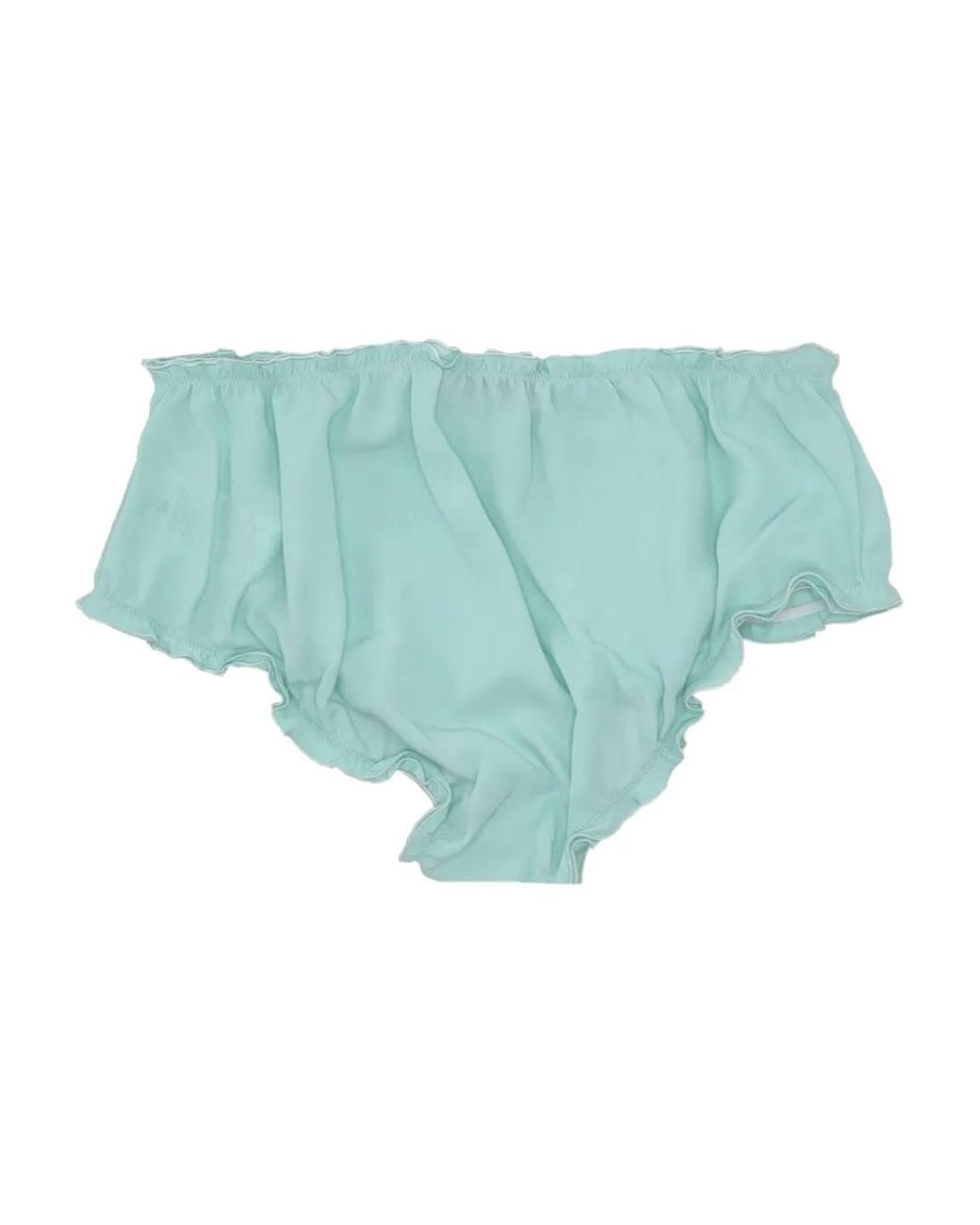 Vivetta Blue Ruffled Bow Briefs