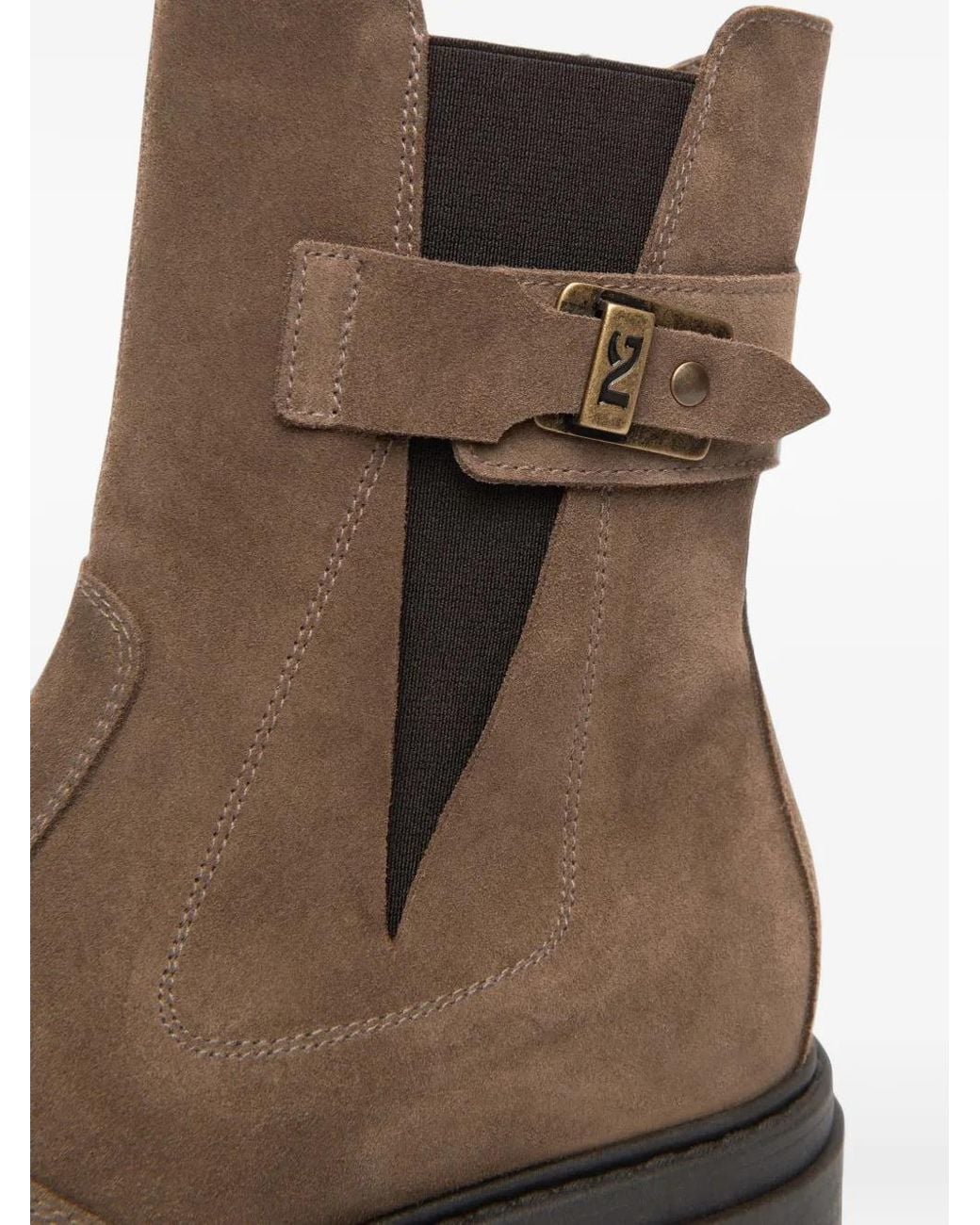Nero Giardini Brown Bottines Chelsea À Bride À Boucle
