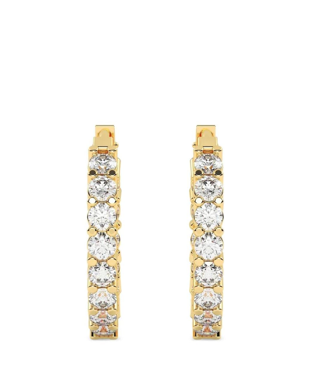 Diamond Essentials Metallic Diamond Hoop Earrings
