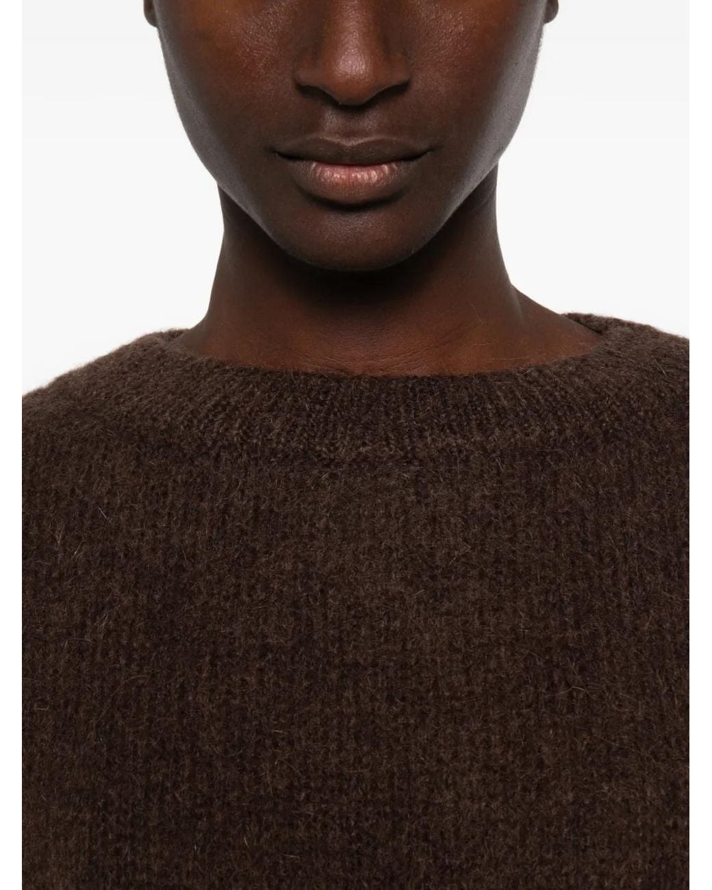 Dixie Brown Short-Sleeve Knitted Sweater