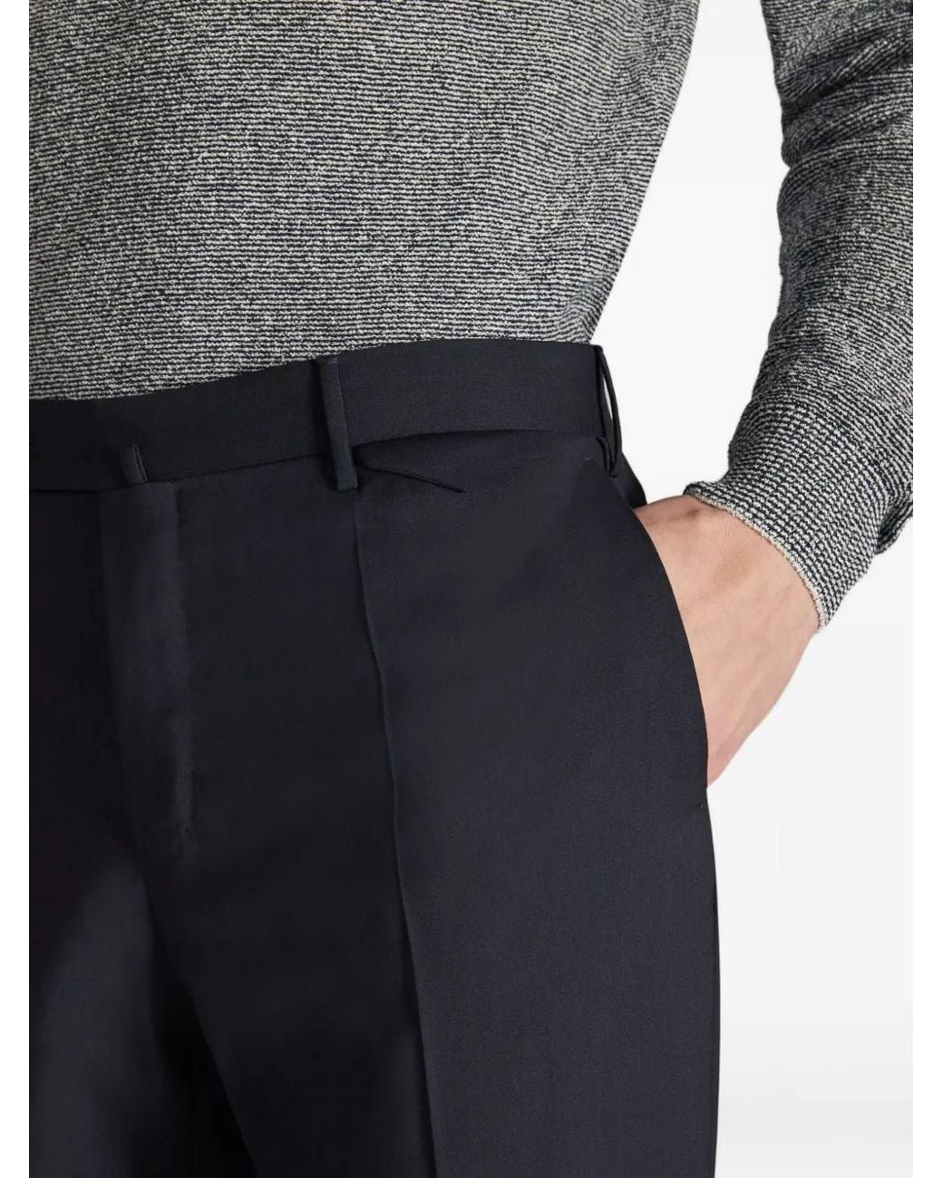 Incotex Blue Tailored Trousers for men