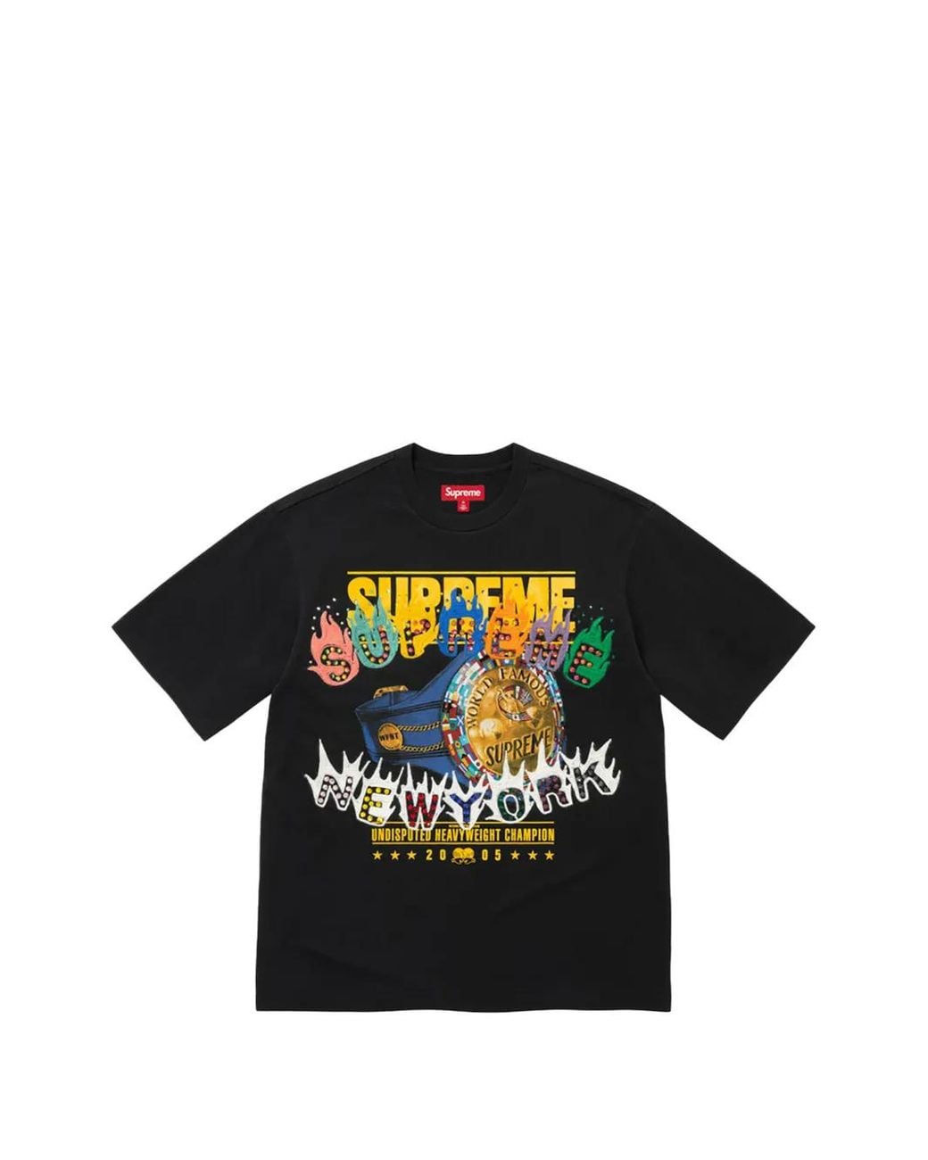 Supreme Black Undisputed Crystal-Embellished T-Shirt for men