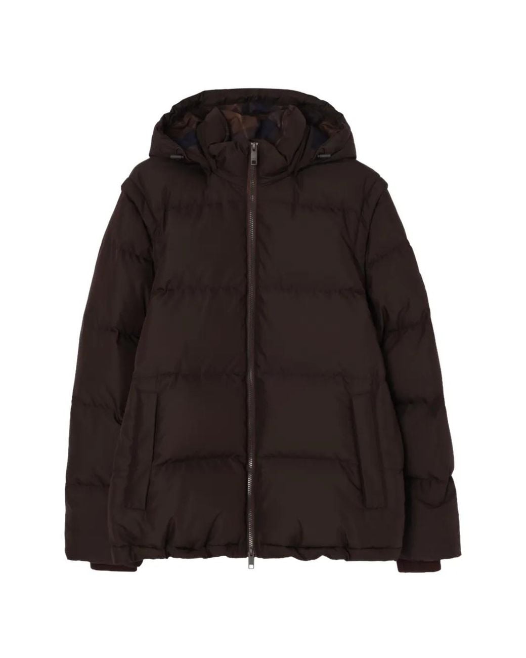 Burberry Black Detachable-Sleeve Puffer Jacket for men