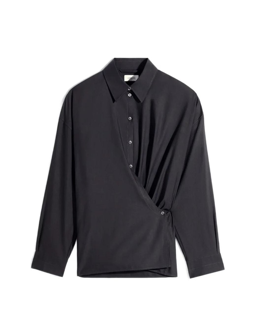 Lemaire Black Cotton Blend Shirt