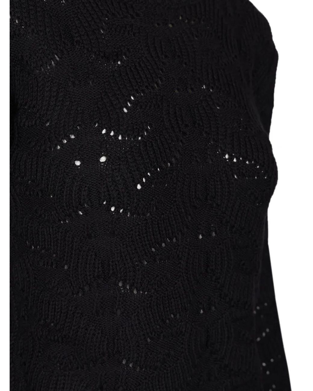 Etro Black Wool-Blend Sweater With Paisley Detailing