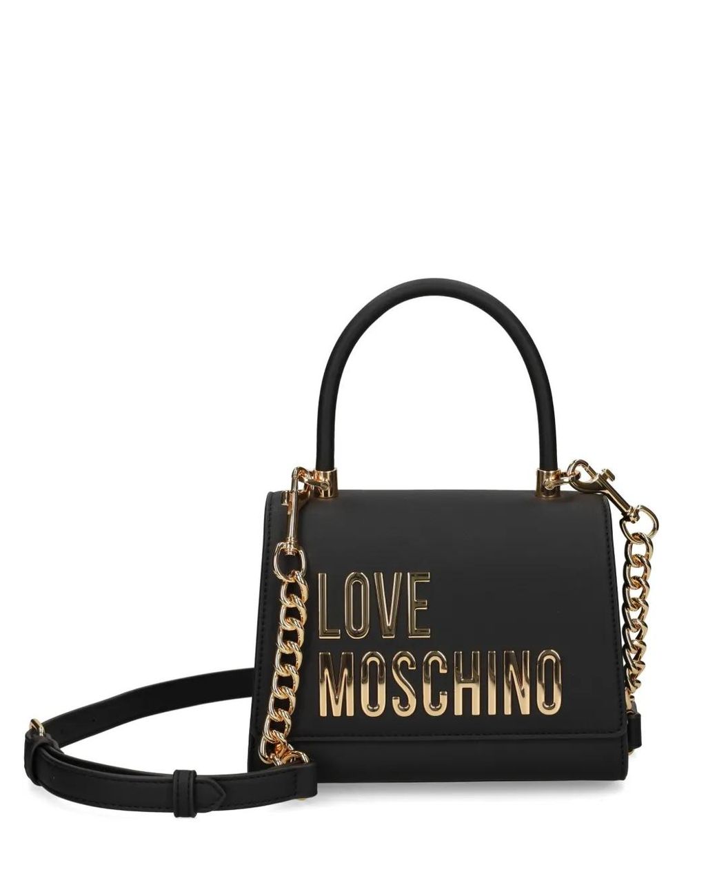 Love Moschino Black Logo-Lettering Tote Bag