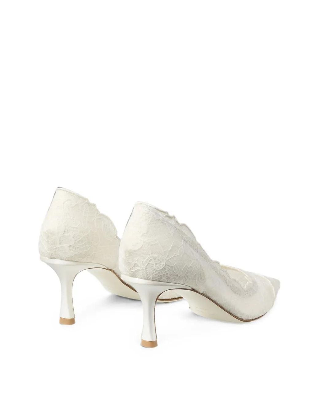 Jimmy Choo White Faiz Pumps 65 Ivory Lace
