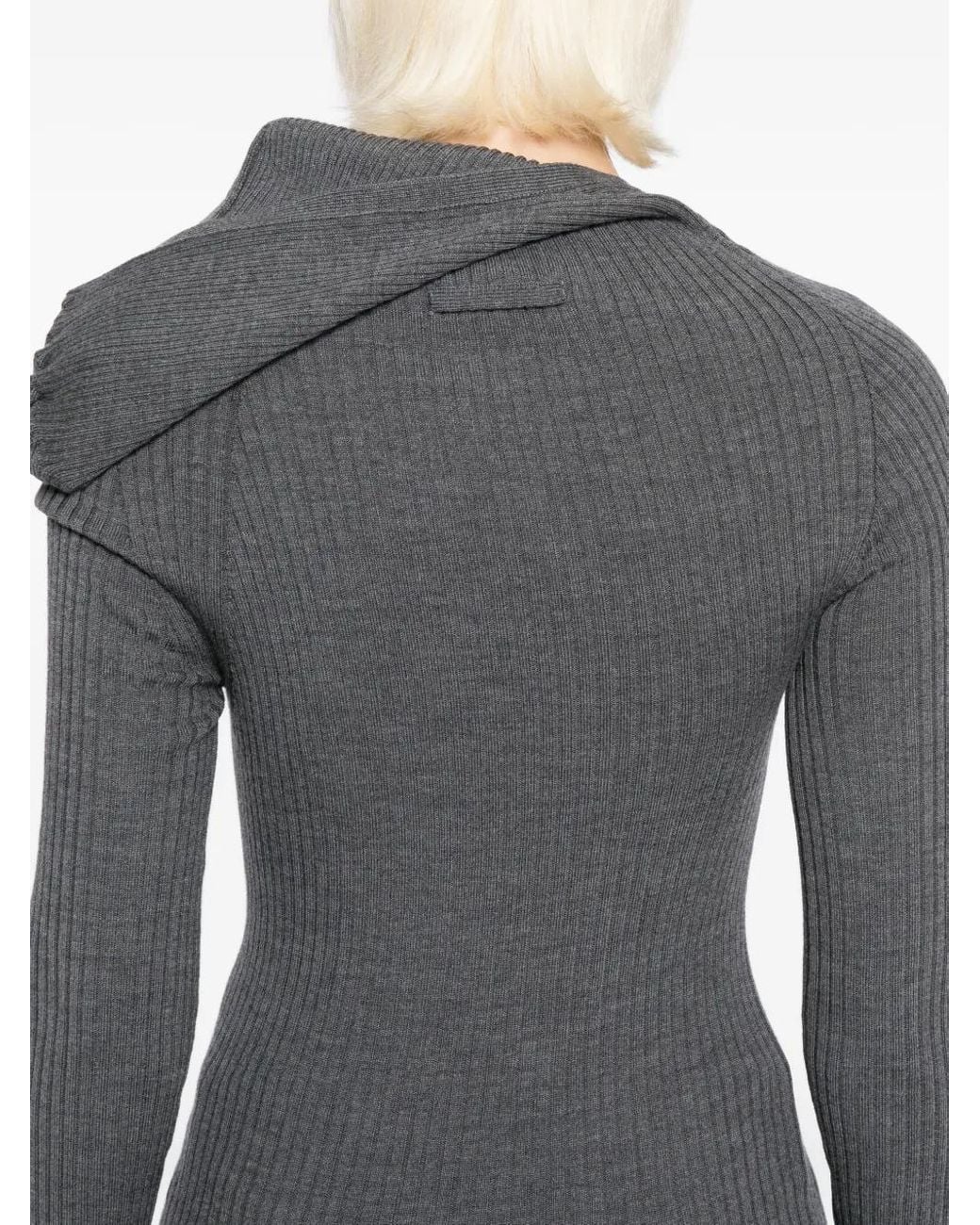 Jean Paul Gaultier Gray Halterneck Knit Top