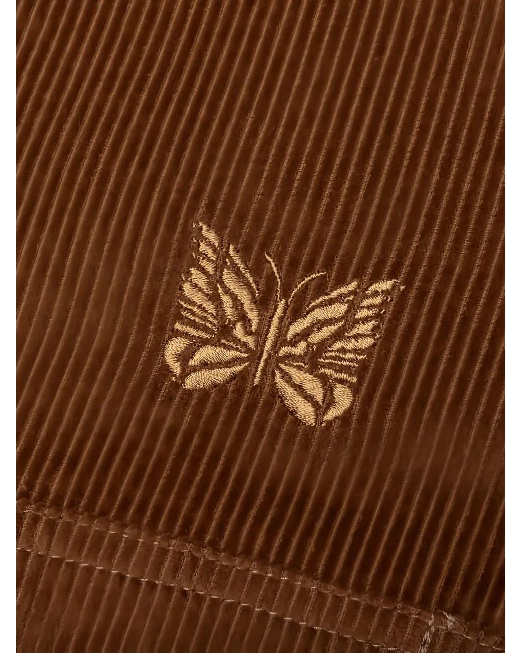 Needles Brown Embroidered-Logo Jacket for men