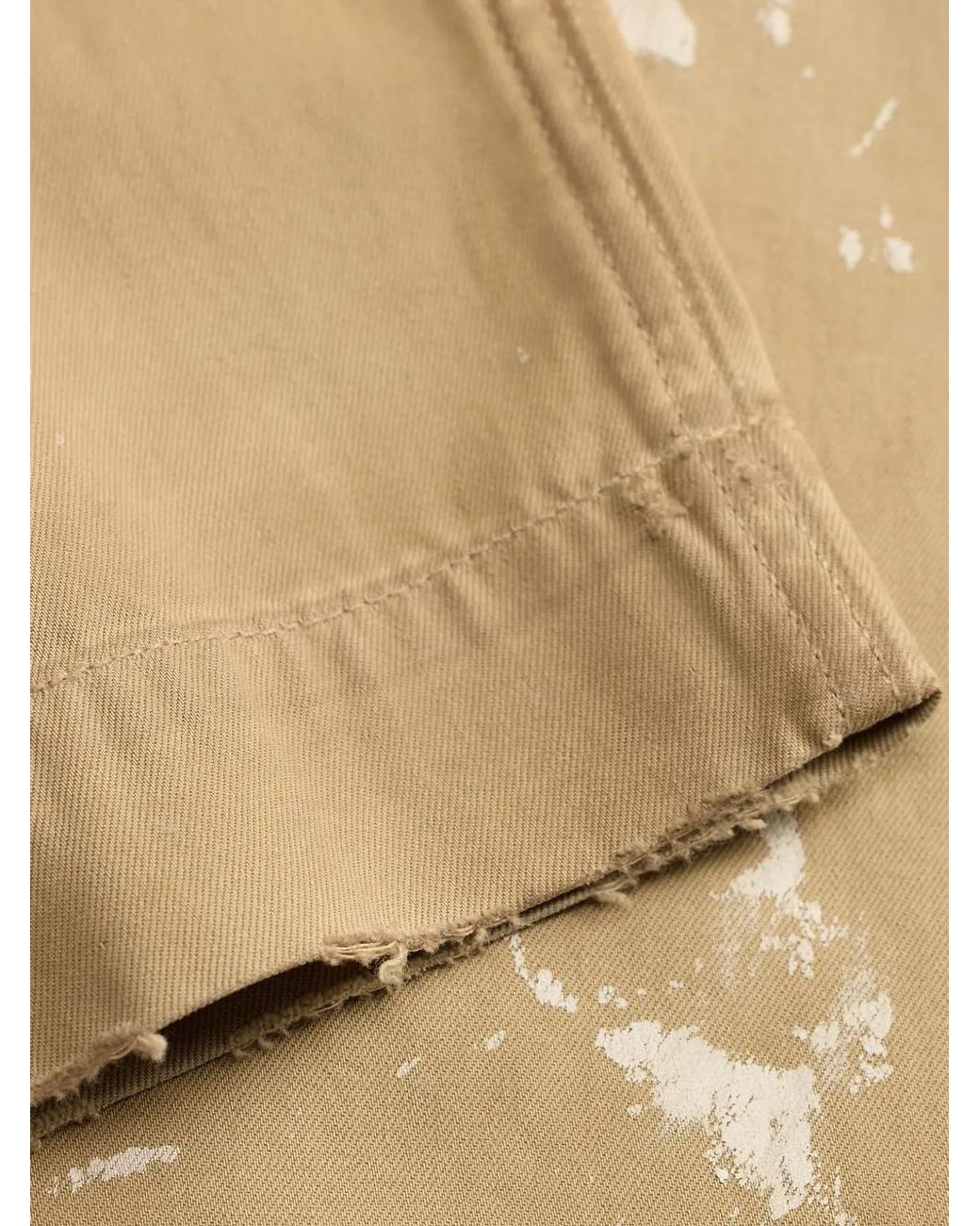 RRL Natural Paint-Splatter Cotton Trousers for men