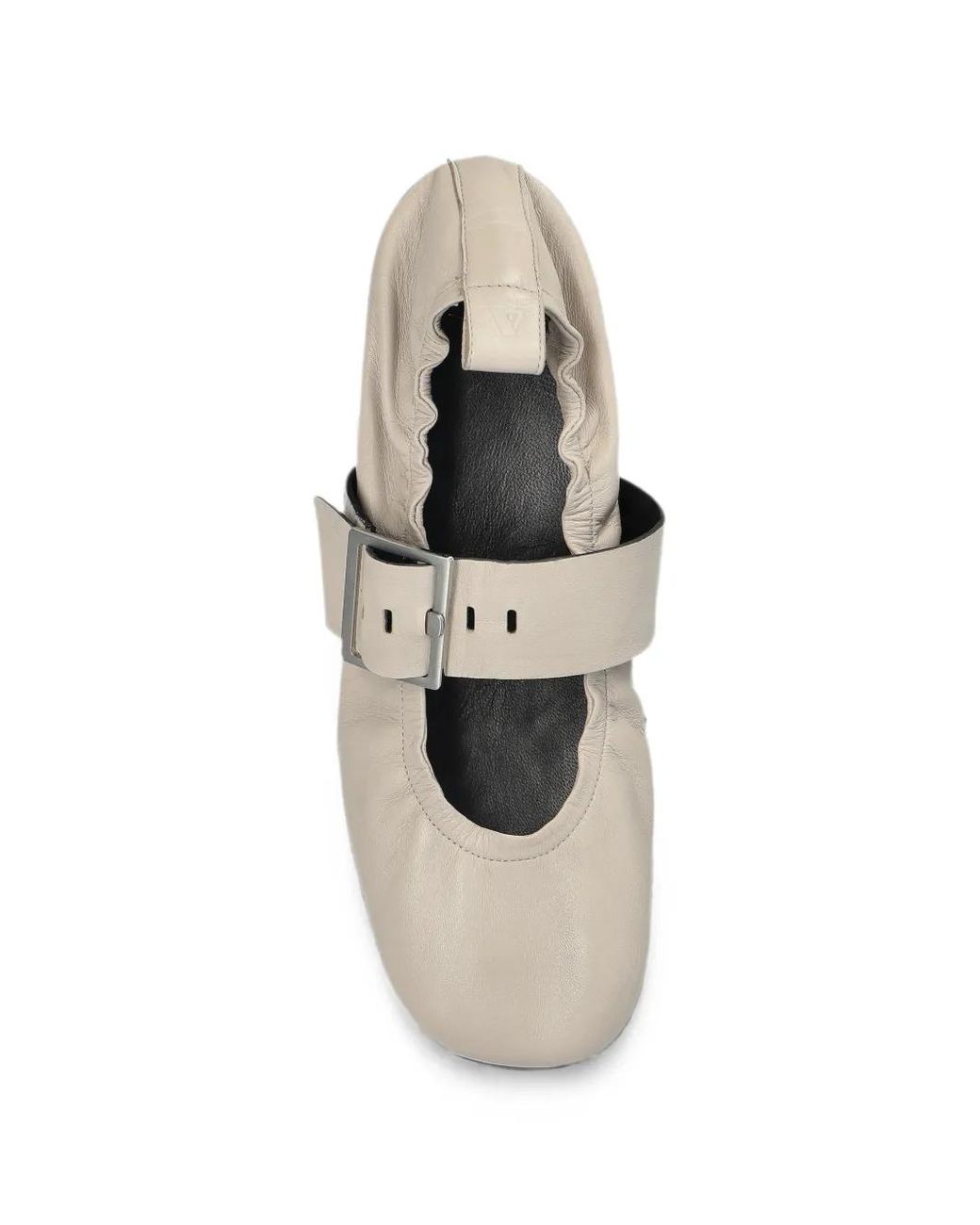 Alohas White Sarea Buckle-Fastening Ballet Flats