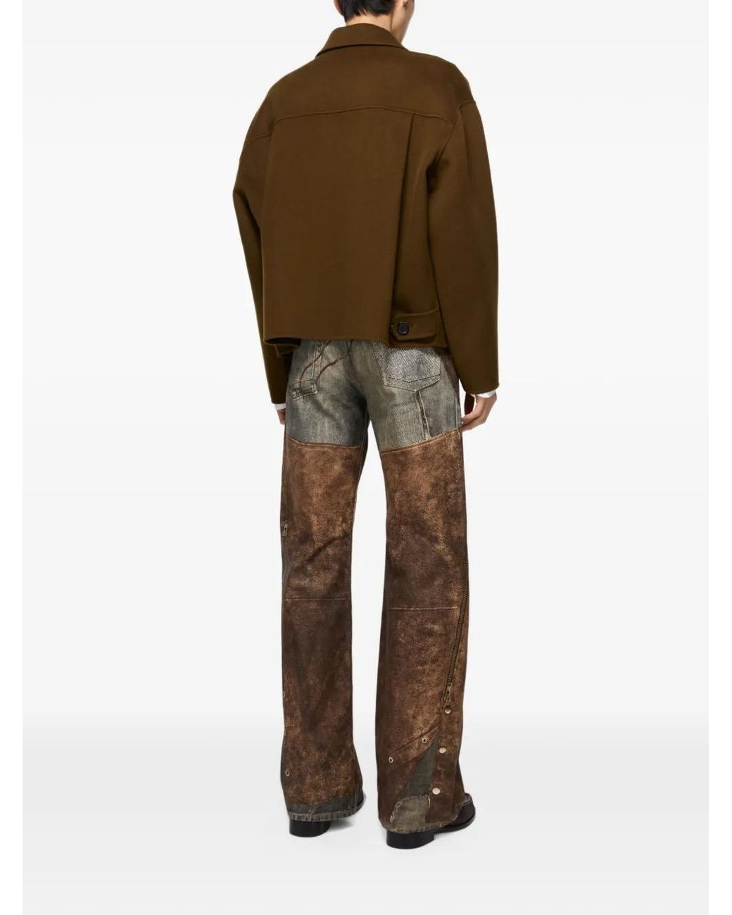 Acne Brown Zip-Front Jacket for men
