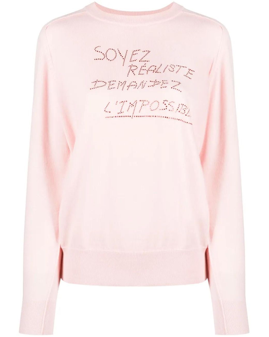 Sonia Rykiel Pink Rhinestone-Embellished Jumper