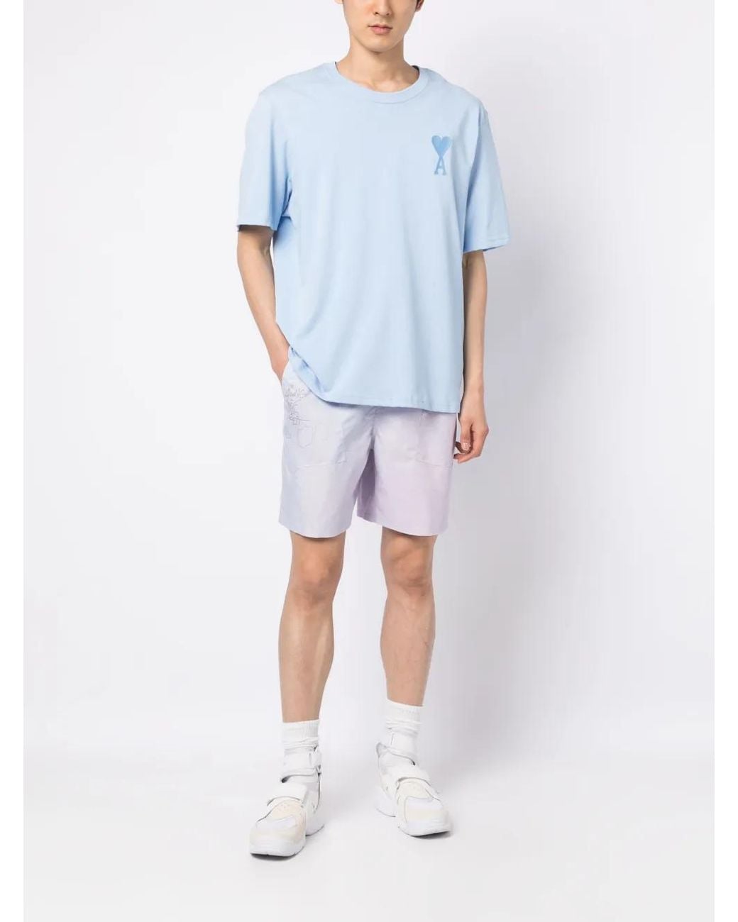 Objects IV Life Blue Graphic-Print Shorts for men