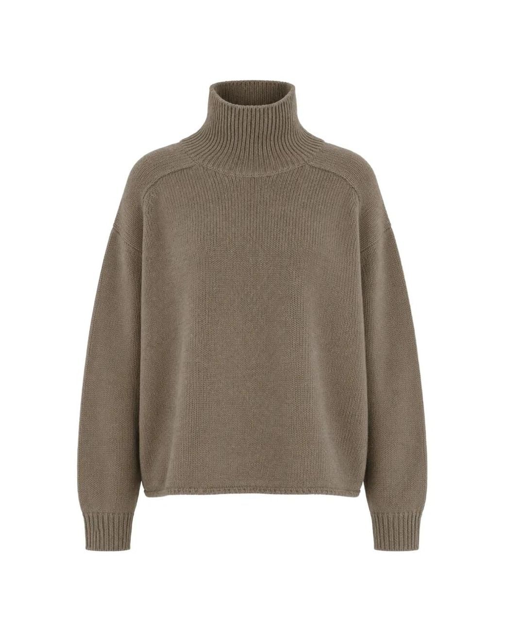 Juvia Brown Rike Roll-Neck Sweater