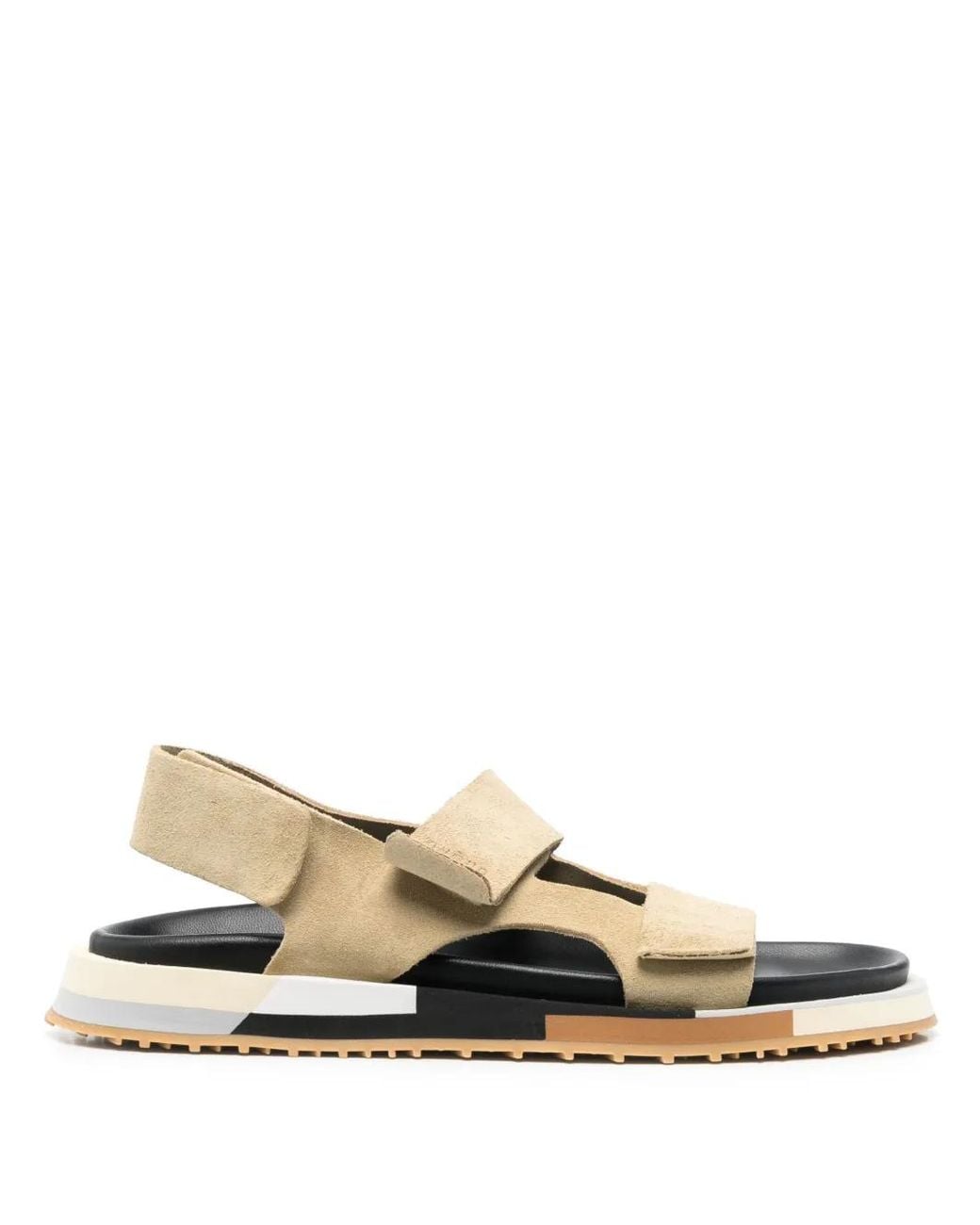 GHOUD VENICE Natural Suede Touch-Strap Sandals