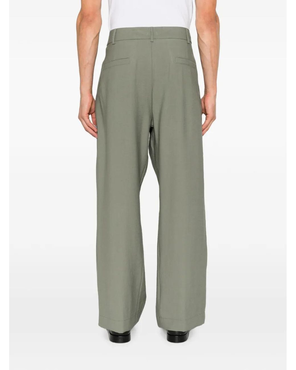 Patrizia Pepe Gray Pleated Oversized Trousers for men