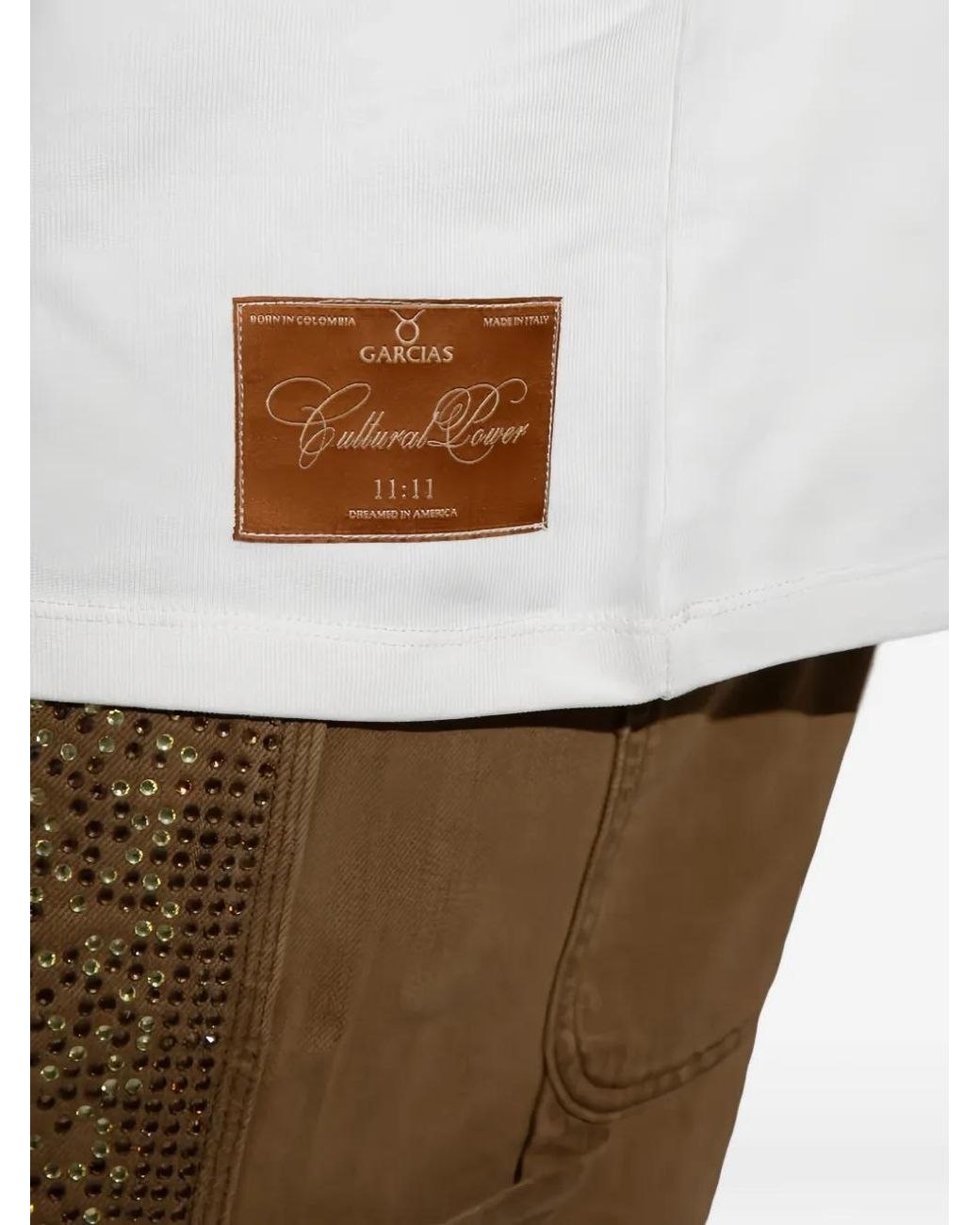 Garcia White Pegasus-Print T-Shirt for men