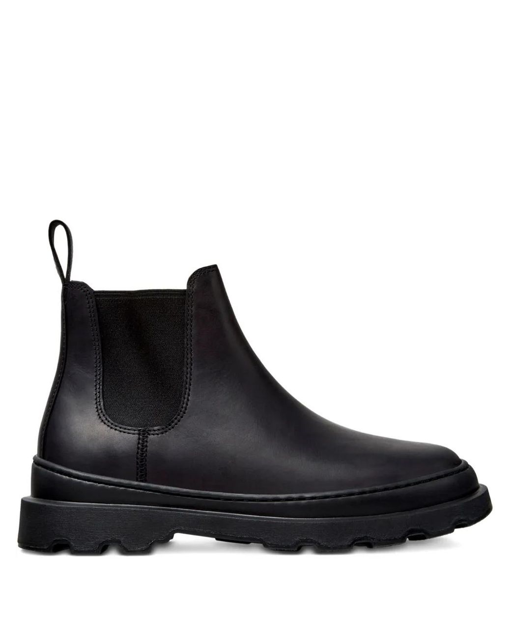 Camper Black Brutus Elastic-Panelled Leather Chelsea Boots