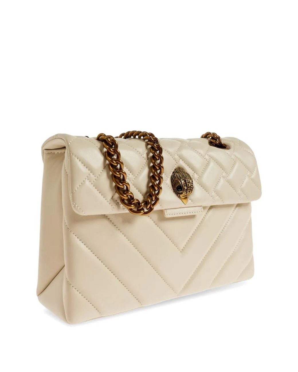 Kurt Geiger Natural Kensington Quilted Leather Shoulder Bag