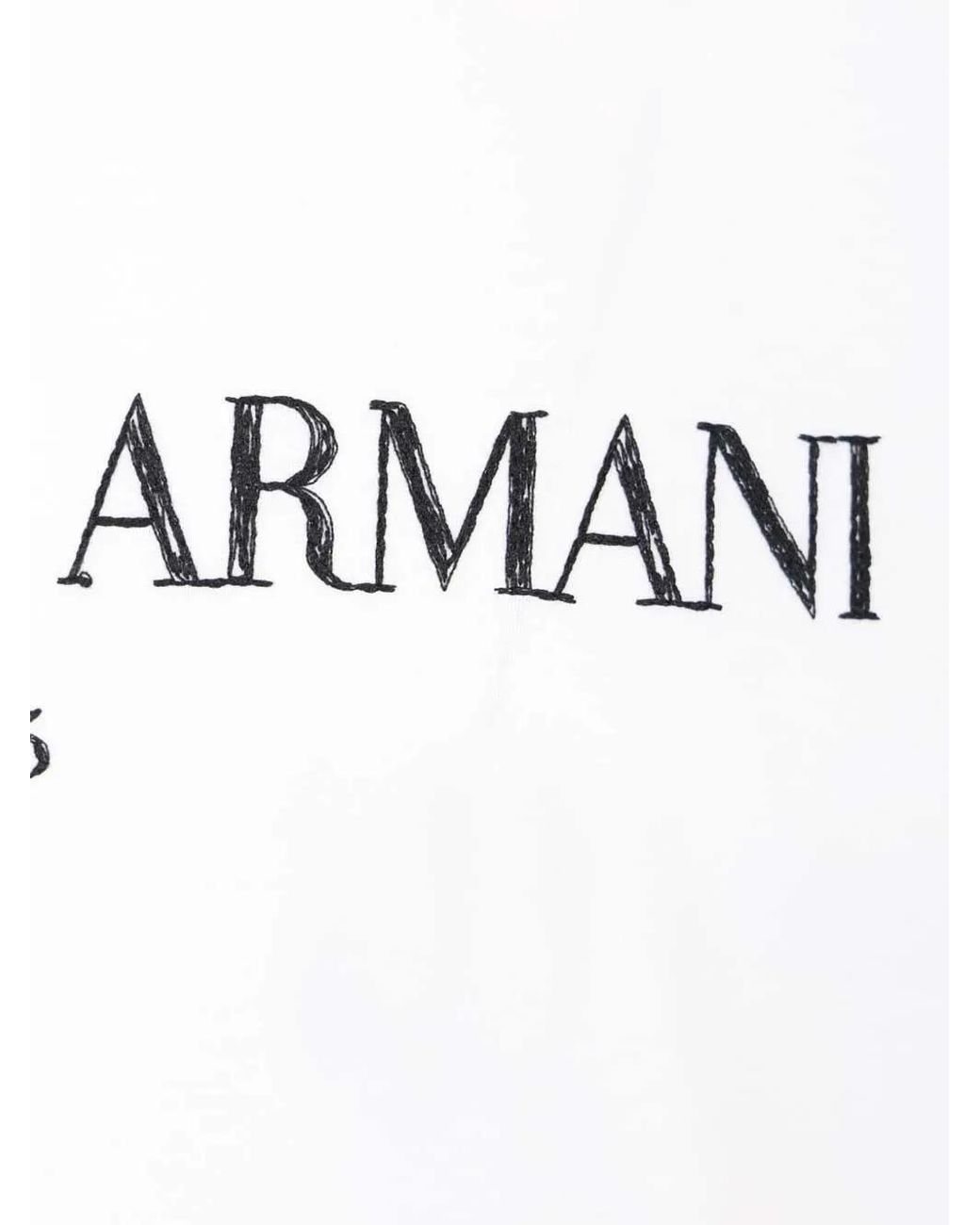 Giorgio Armani White Logo-Print T-Shirt for men