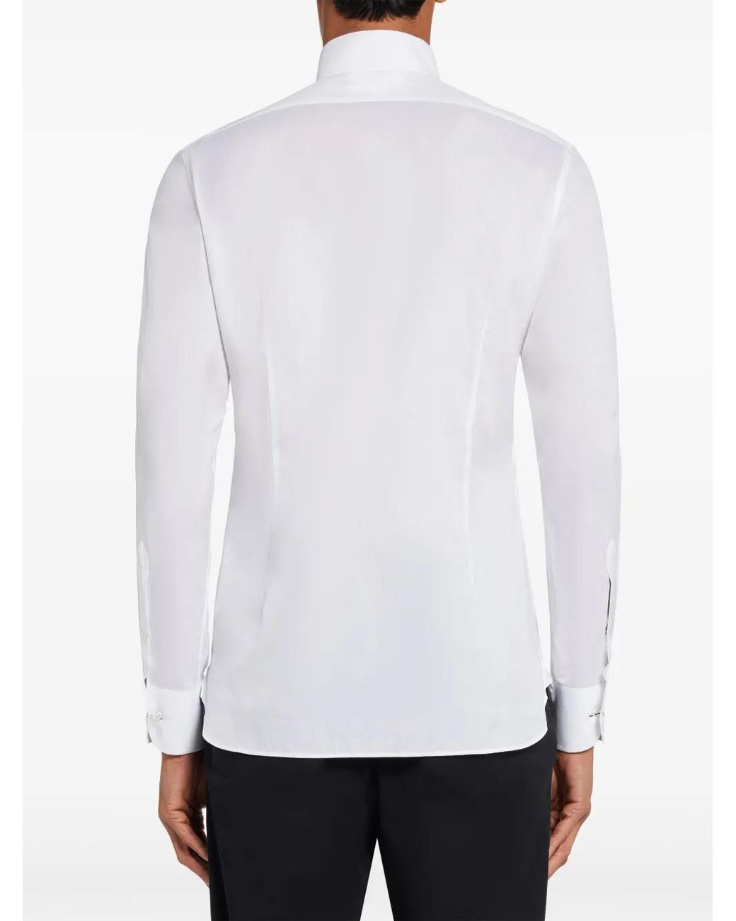 Tom Ford White Pintuck Long-Sleeve Shirt for men