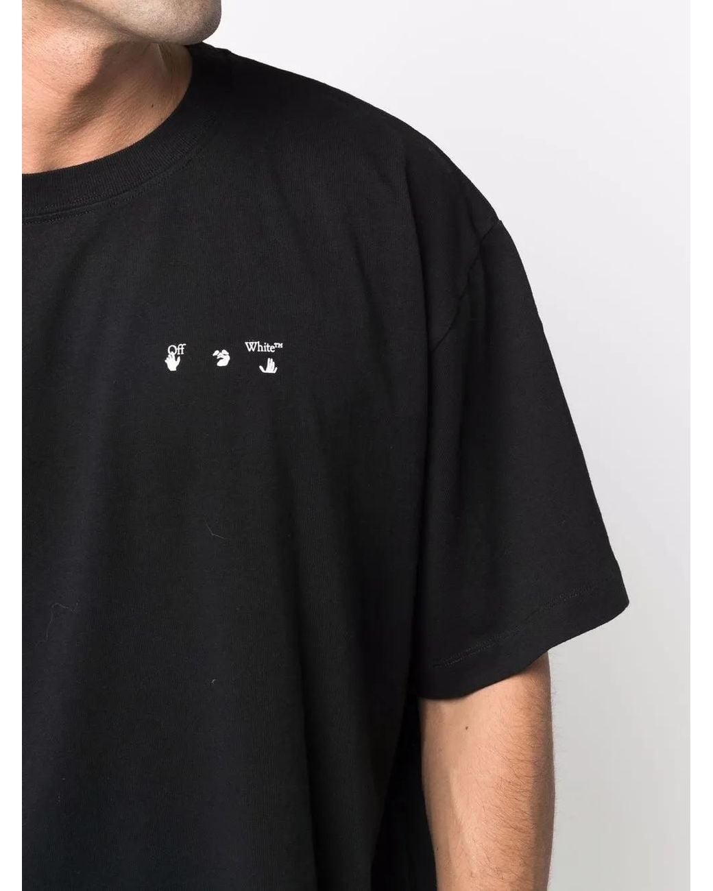 Off-White c/o Virgil Abloh Black Caravaggio Paint Over T-Shirt for men