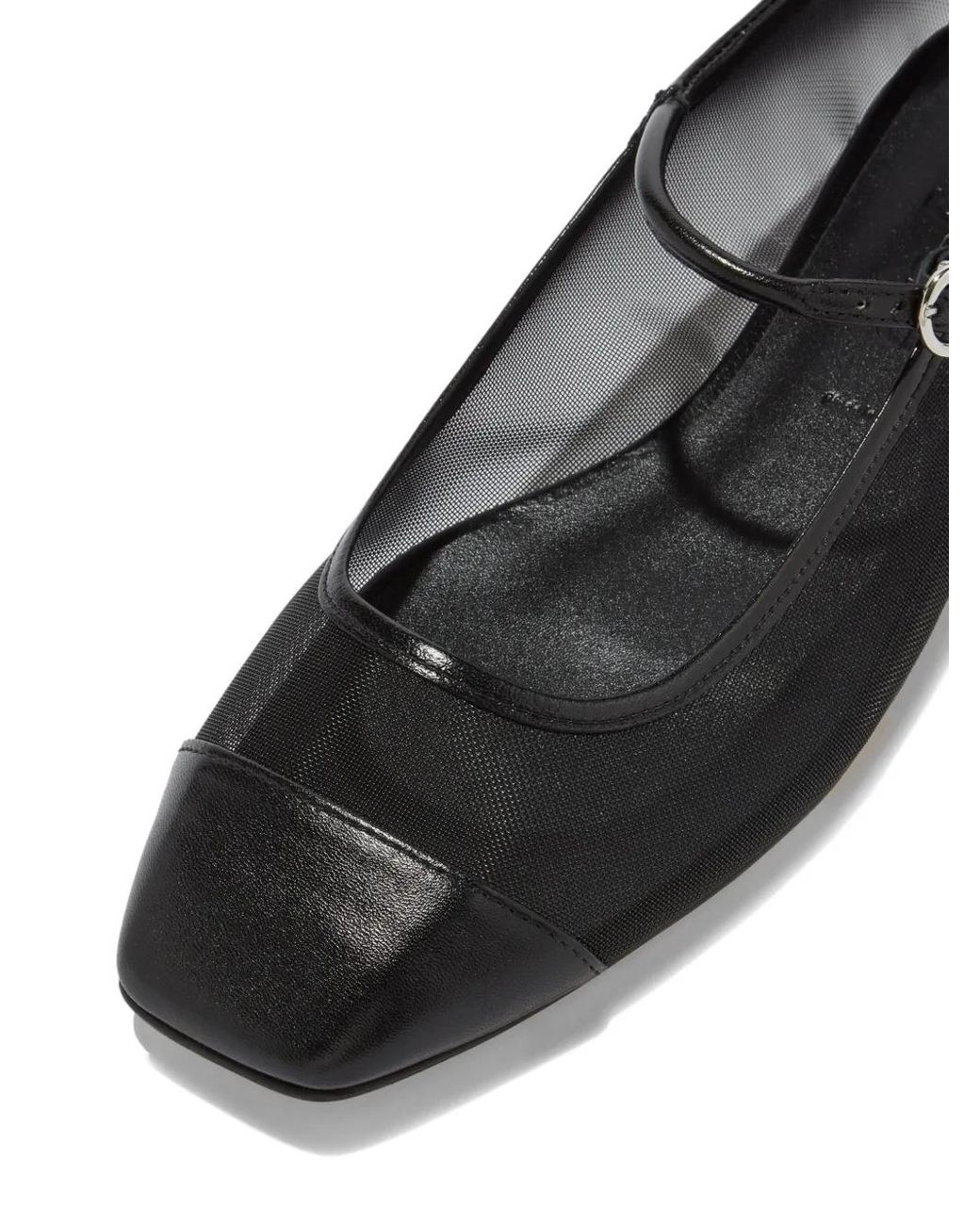 Aeyde Black Uma Mesh Ballet Flats