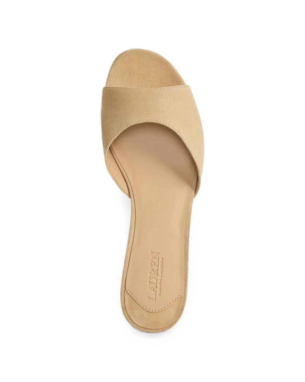 Ralph Lauren Metallic Francesca Suede Sandals