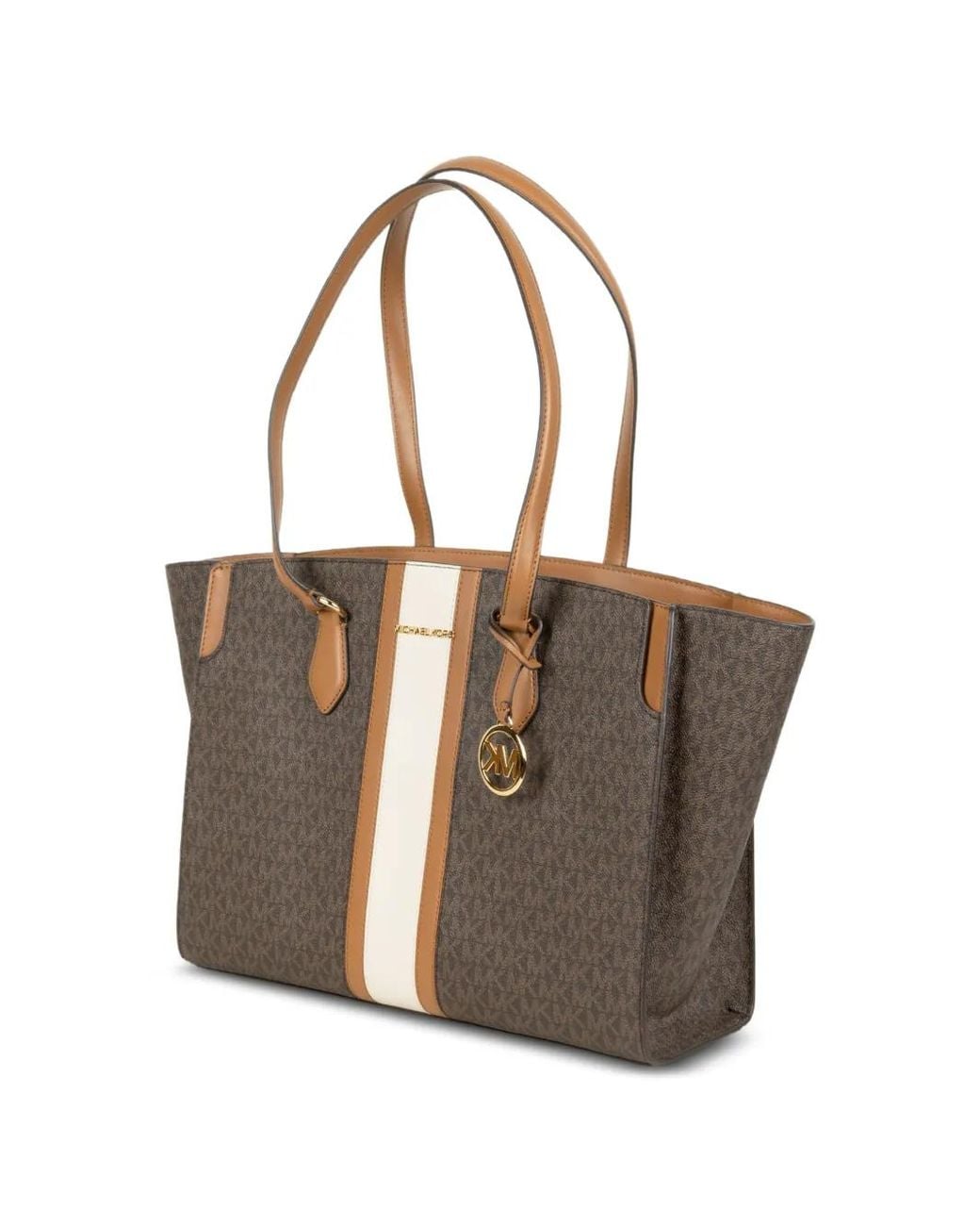 Michael Kors White Large Monogram Tote Bag