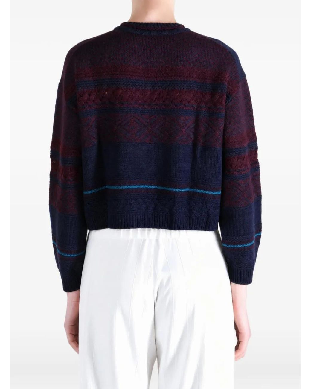 Y's Yohji Yamamoto Blue Fringe-Detail Cardigan