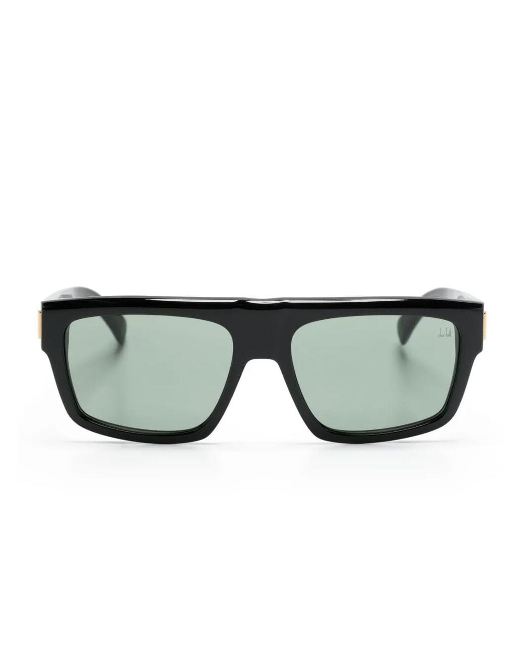 Dunhill Green Rectangle-Frame Tinted Sunglasses