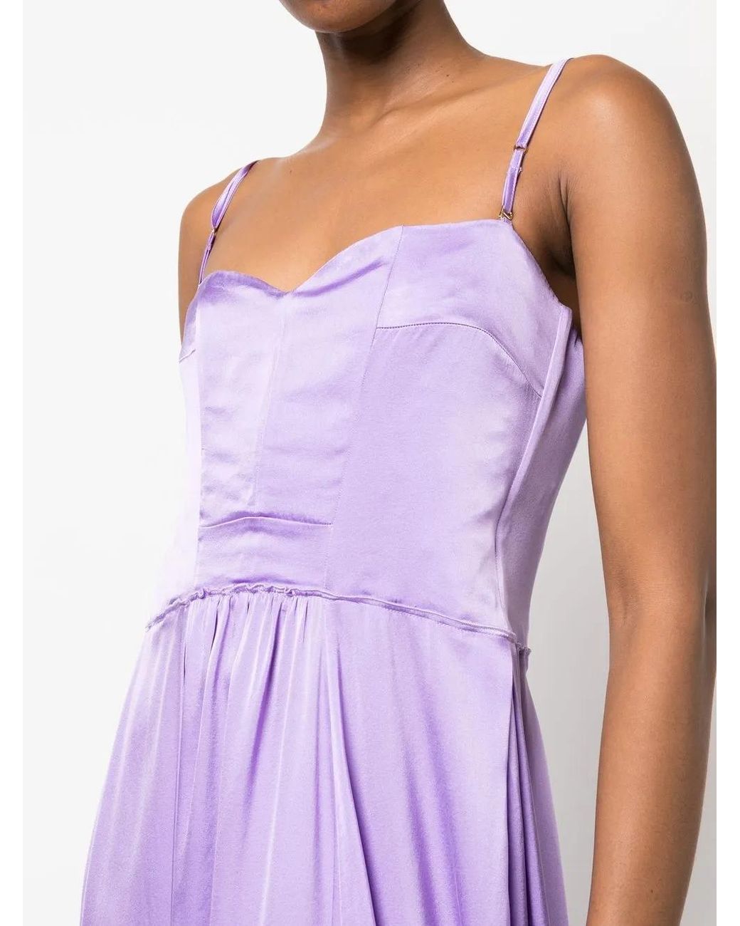 Forte_forte Purple A-Line Silk-Blend Dress