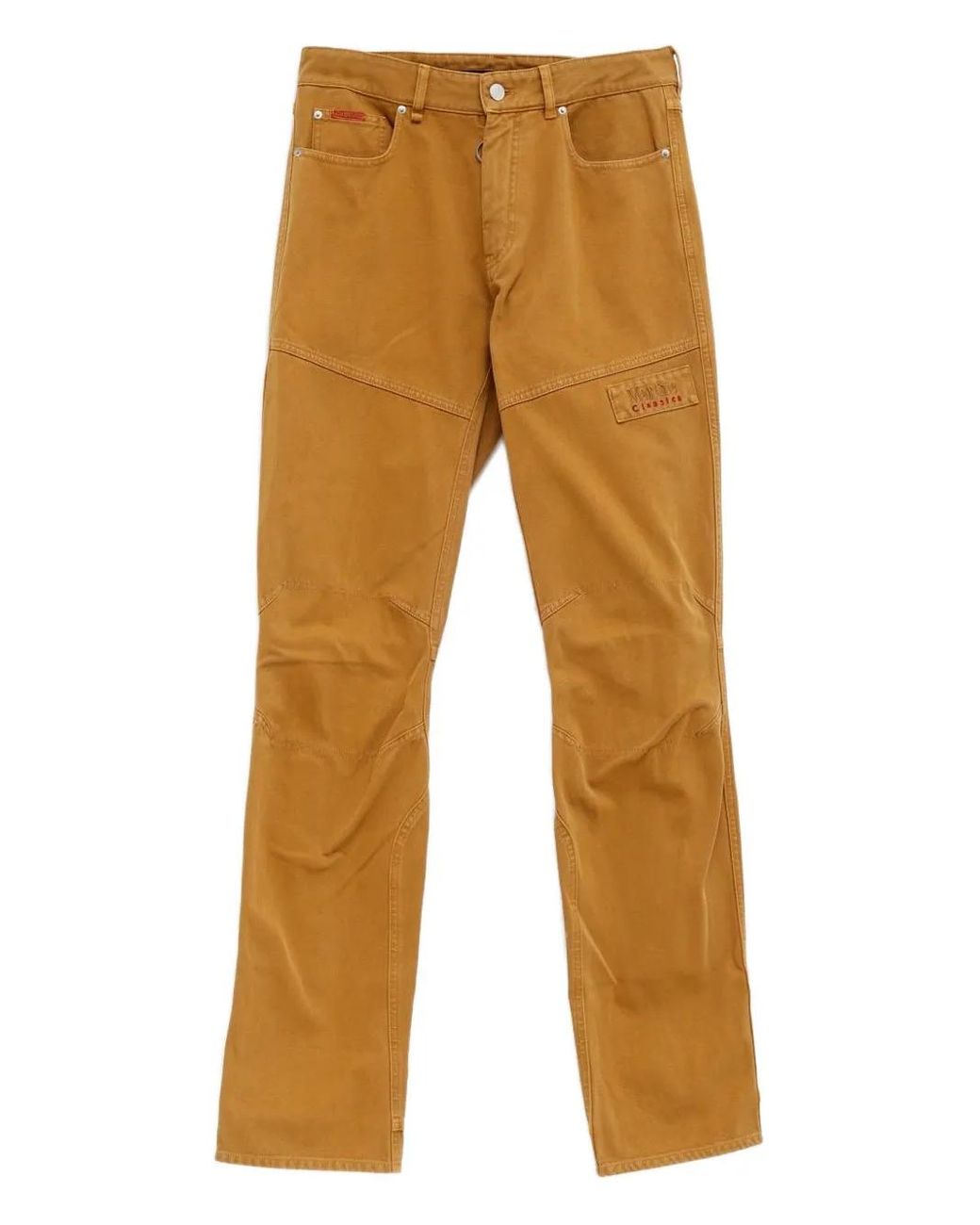 Martine Rose Orange Logo-Appliqué Jeans for men