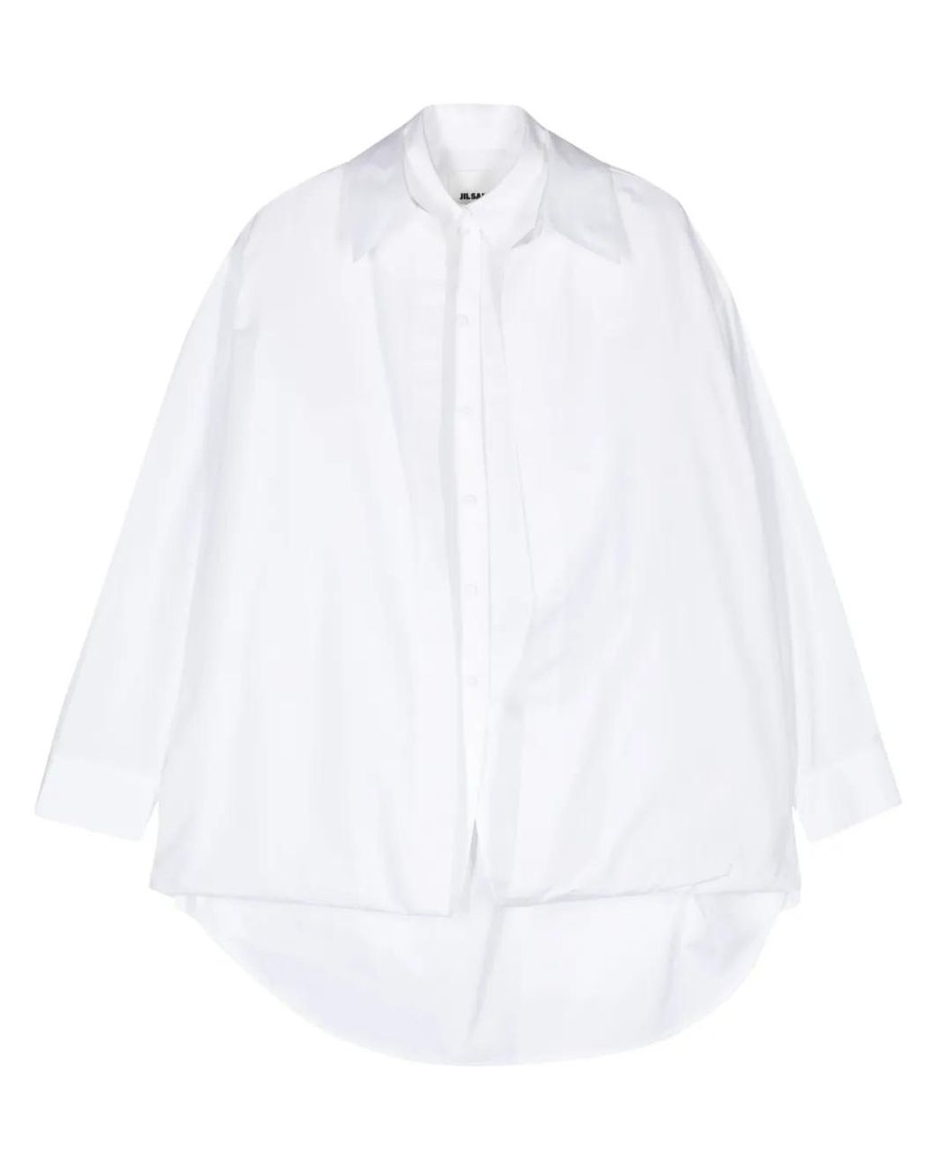 Jil Sander White Layered Cotton Shirt