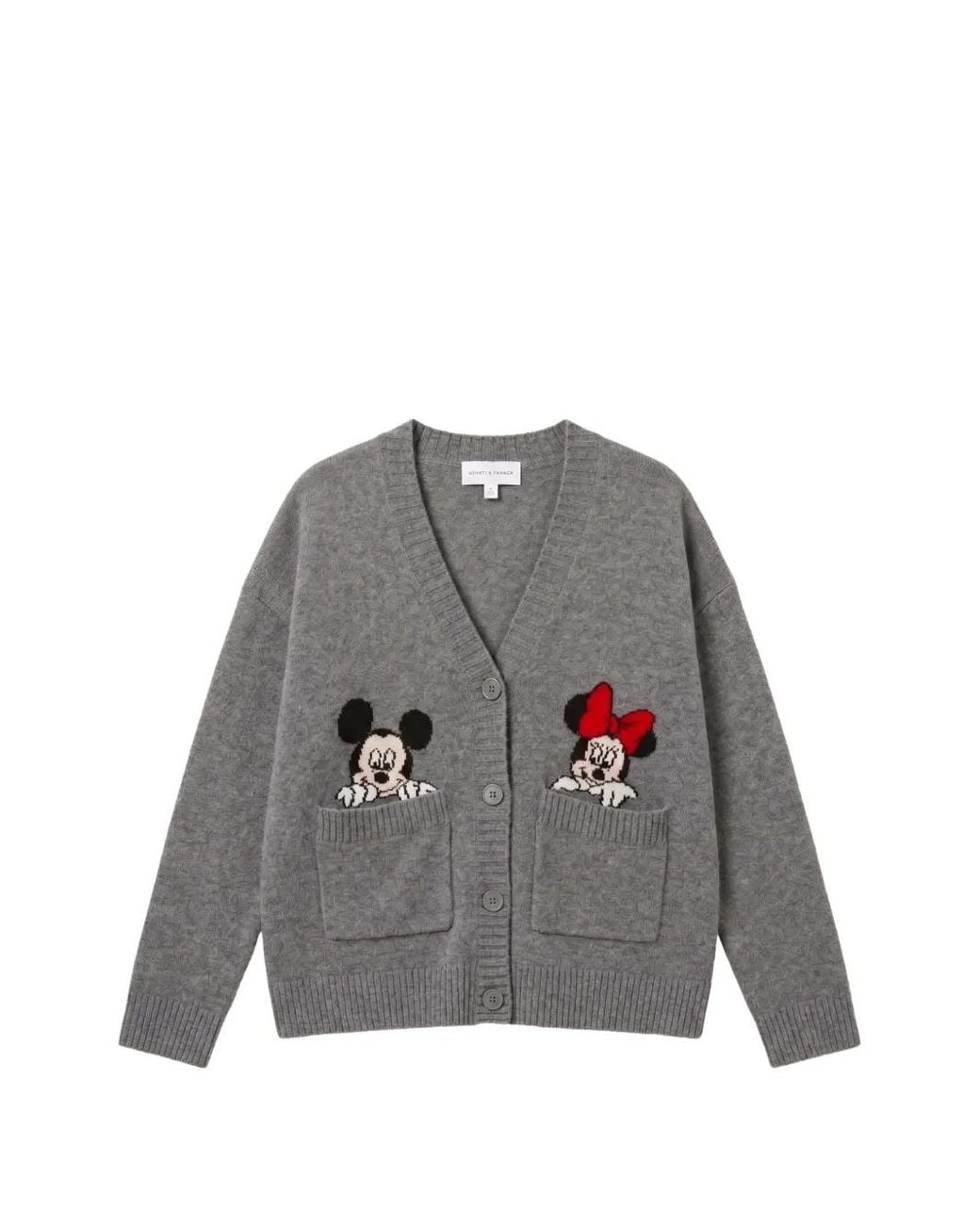Chinti & Parker Gray X Disney Peek-Pocket Cardigan