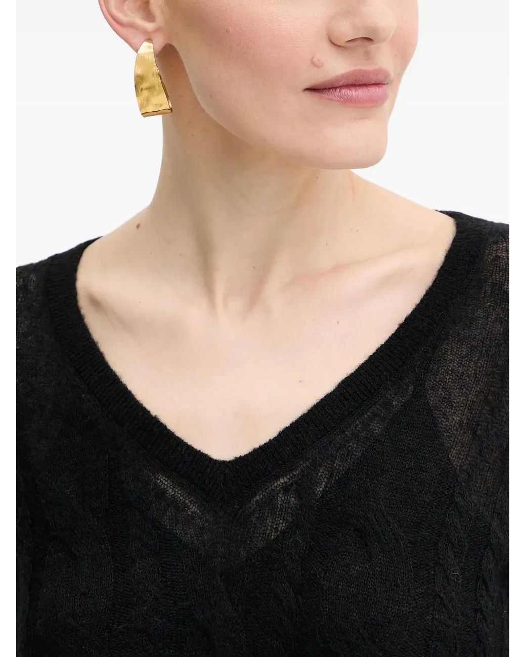 Guess Black V-Neck Sweater
