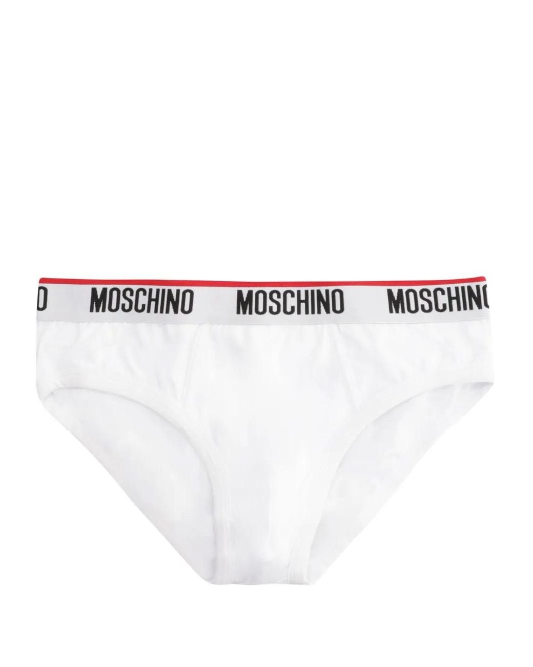 Moschino White Logo-Strap Briefs (Set Of Two) for men