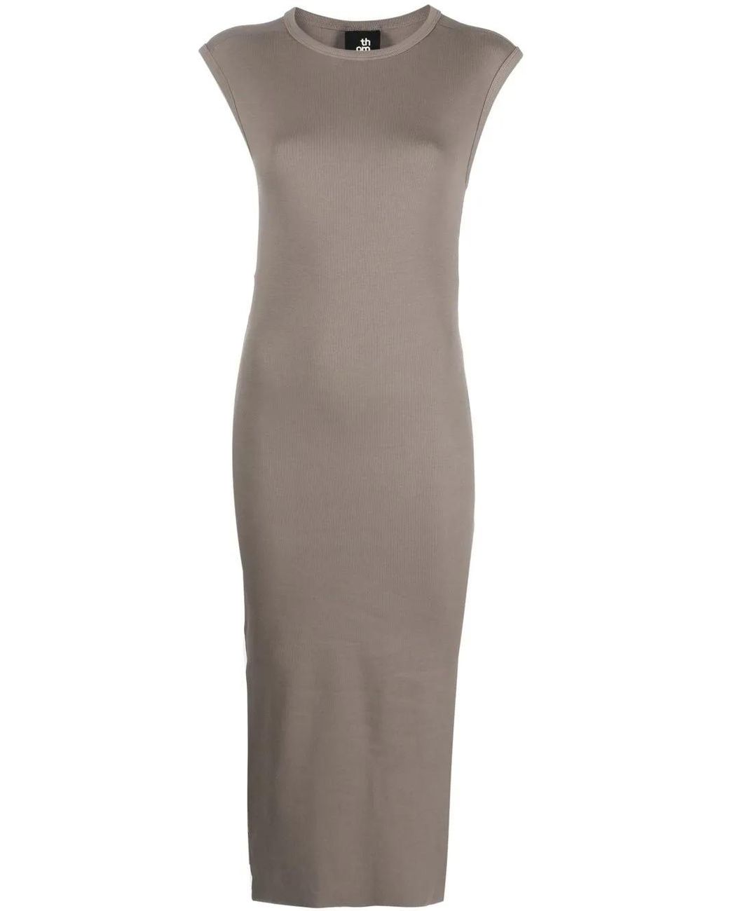 Thom Krom Gray Jersey Midi Dress