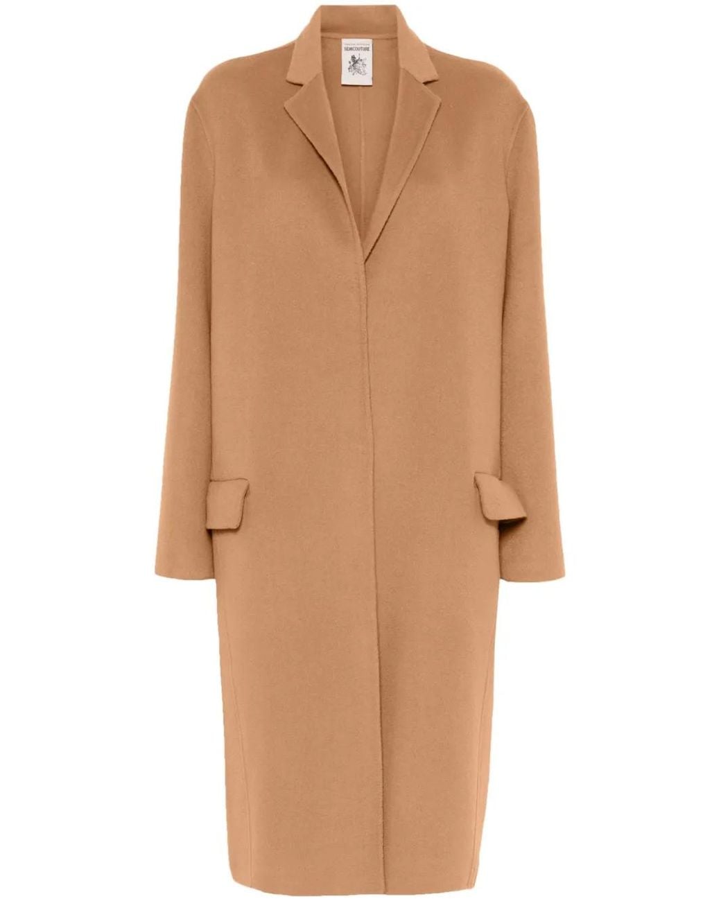 Semicouture Natural Wool Coat
