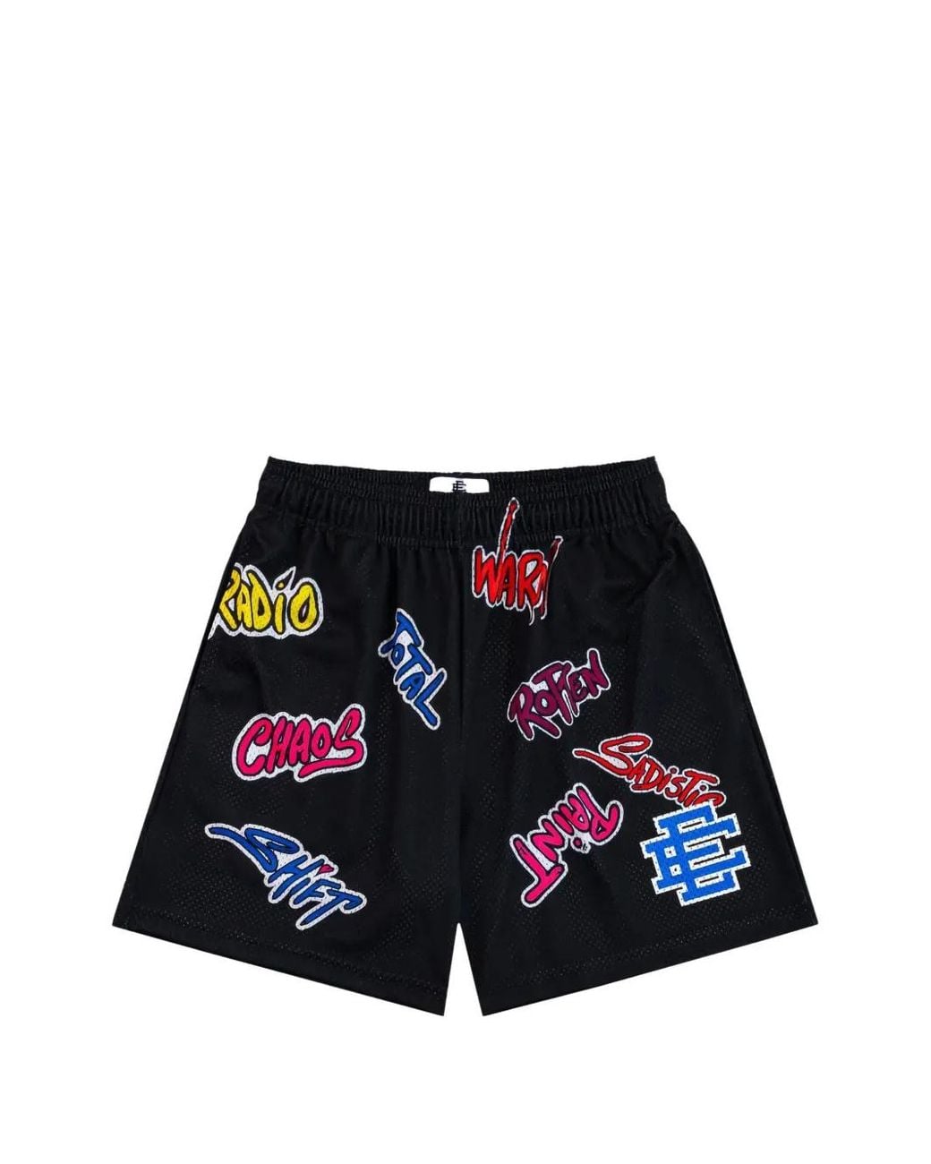 Eric Emanuel White Matty Boy Ee Graphic-Print Mesh Shorts for men