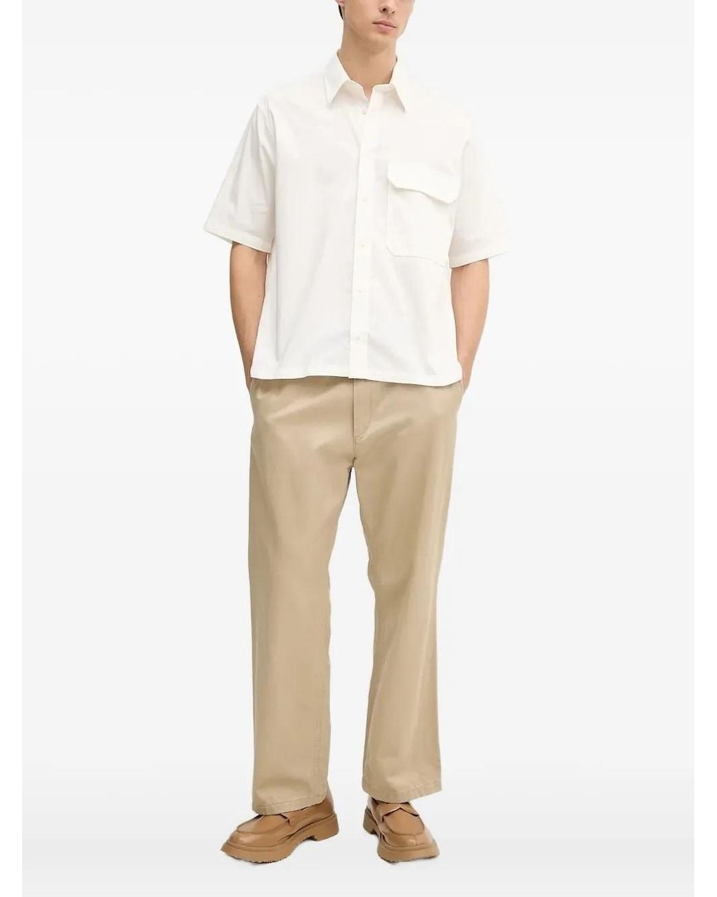 ARMANI EXCHANGE Natural Pocket Short-Sleeve Shirt for men