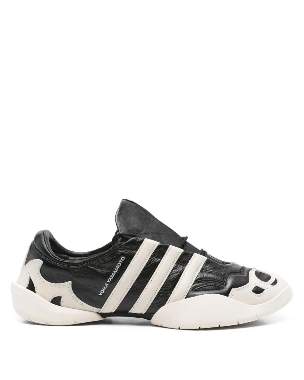 Y-3 Black Leather Trainers