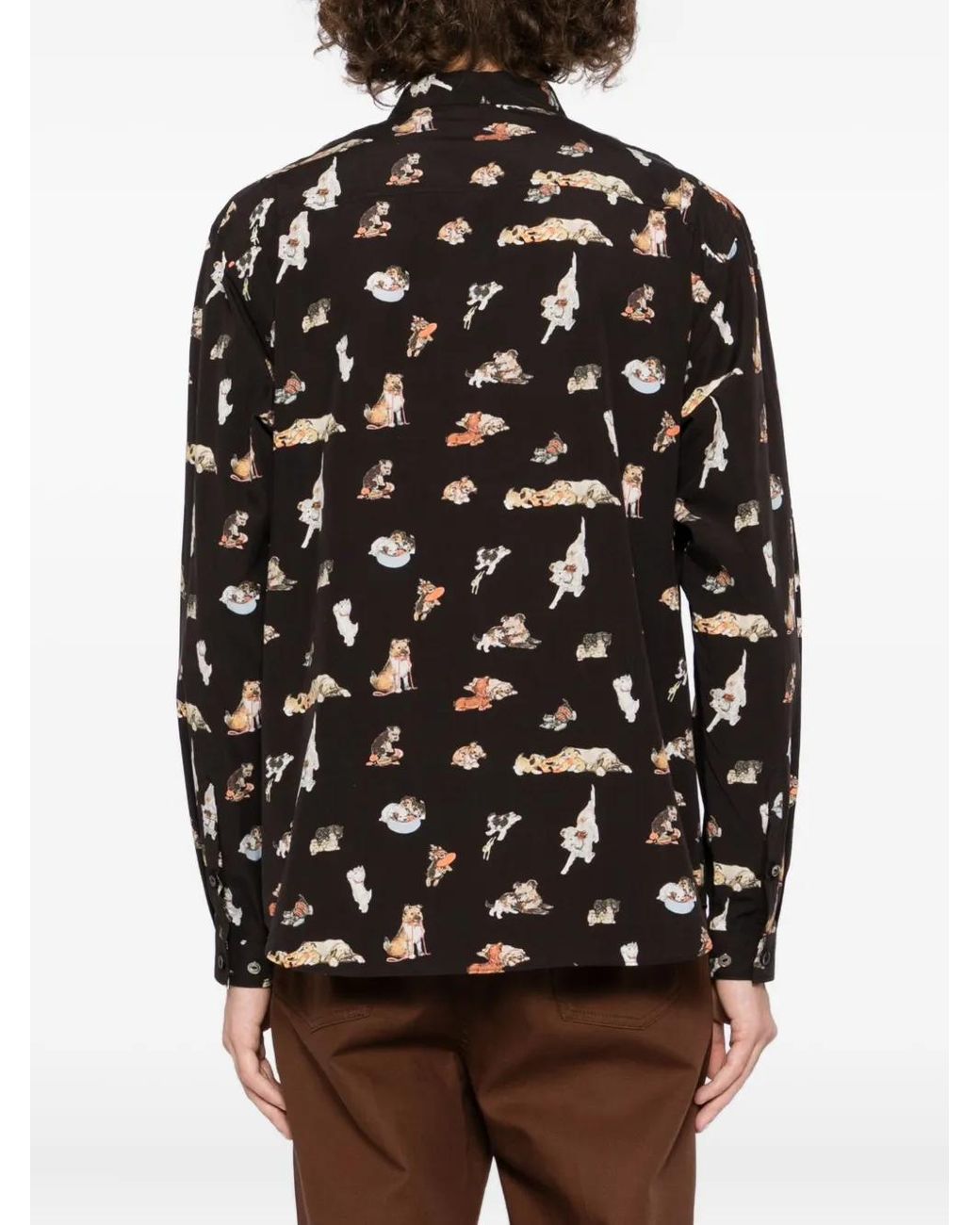 Undercover Black Graphic-Print Shirt for men
