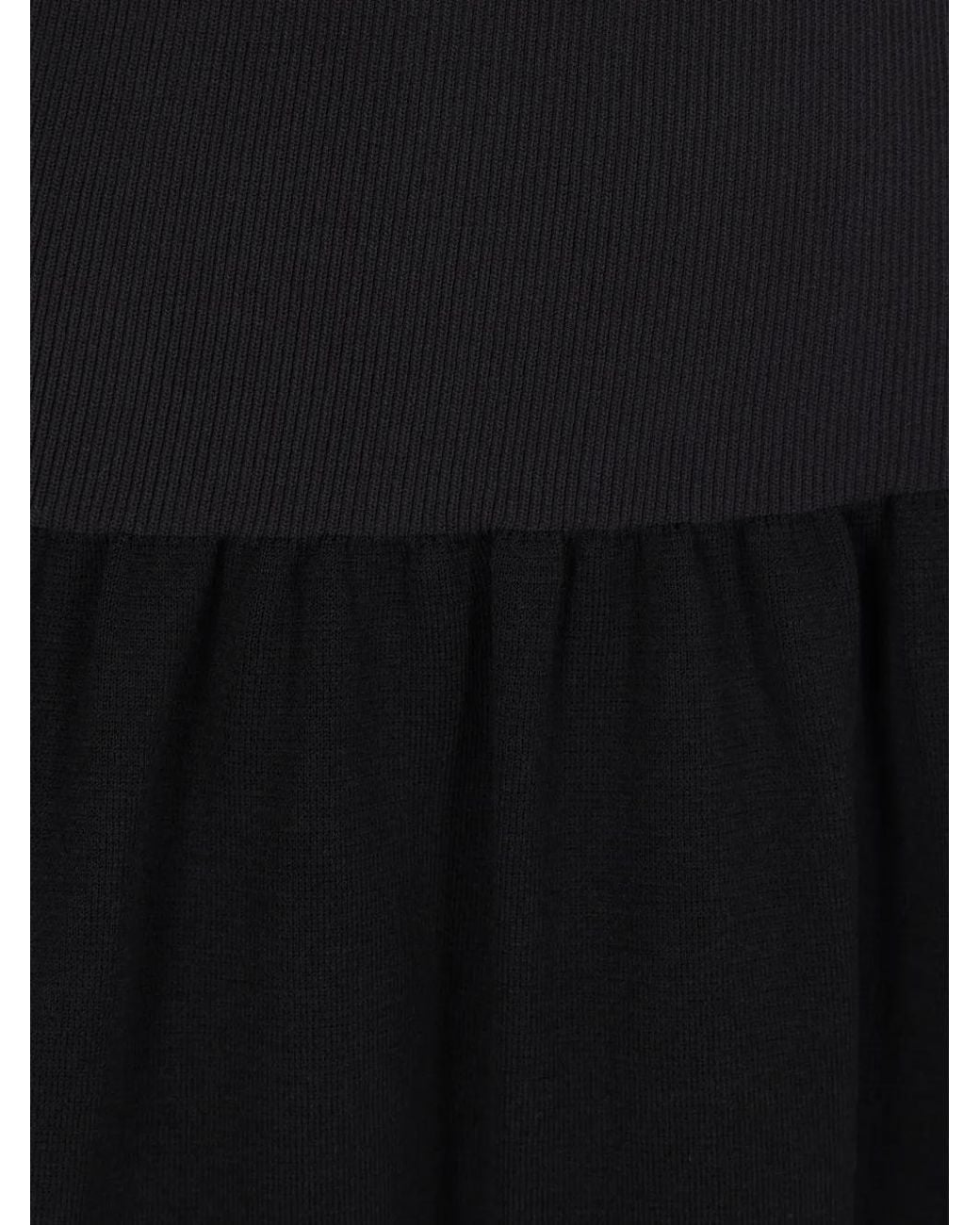 CFCL Black Ac Milan Draped Maxi Dress